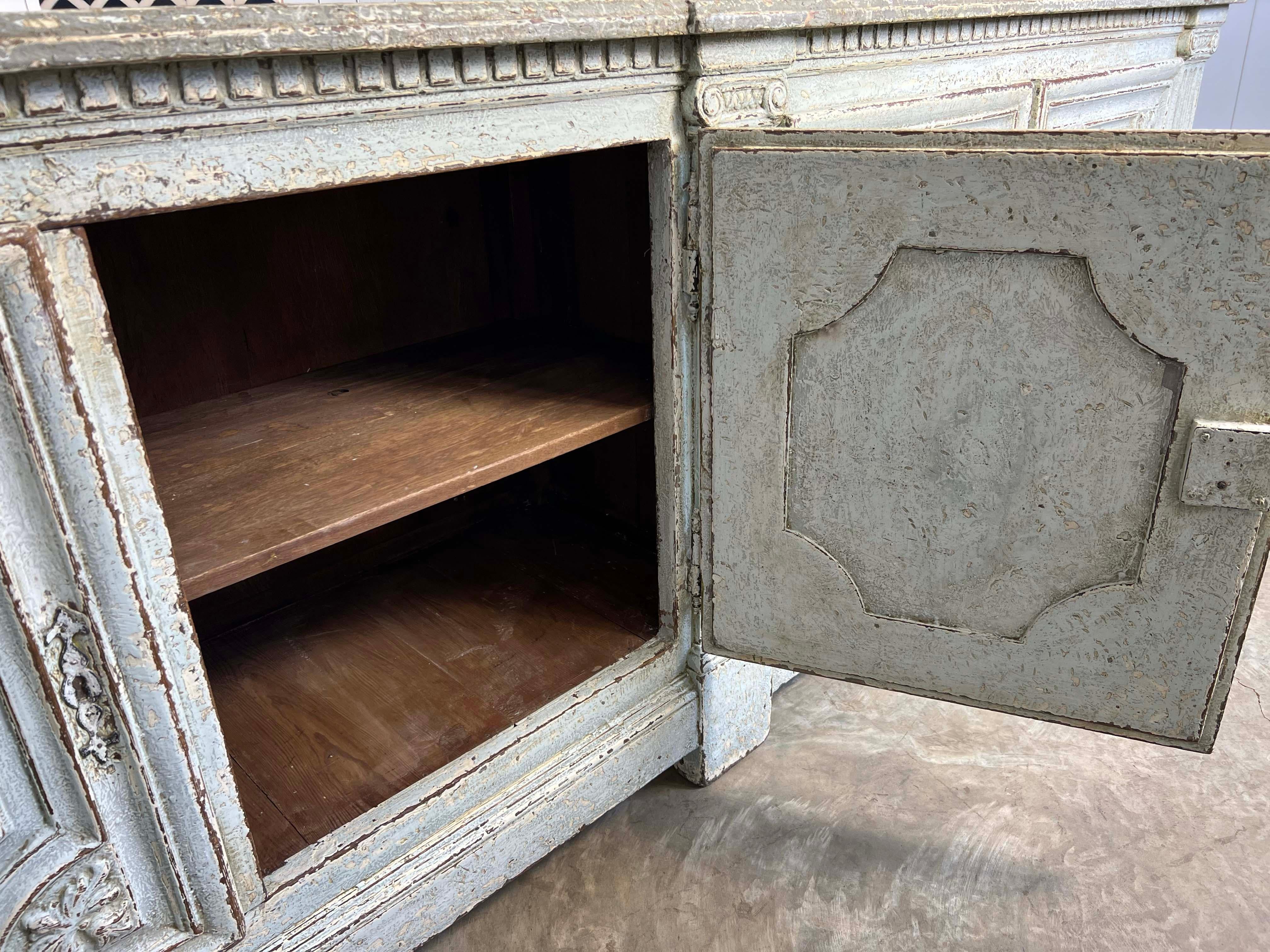 Belgian Mid 19th Century Large Flemish Re-painted Sideboard