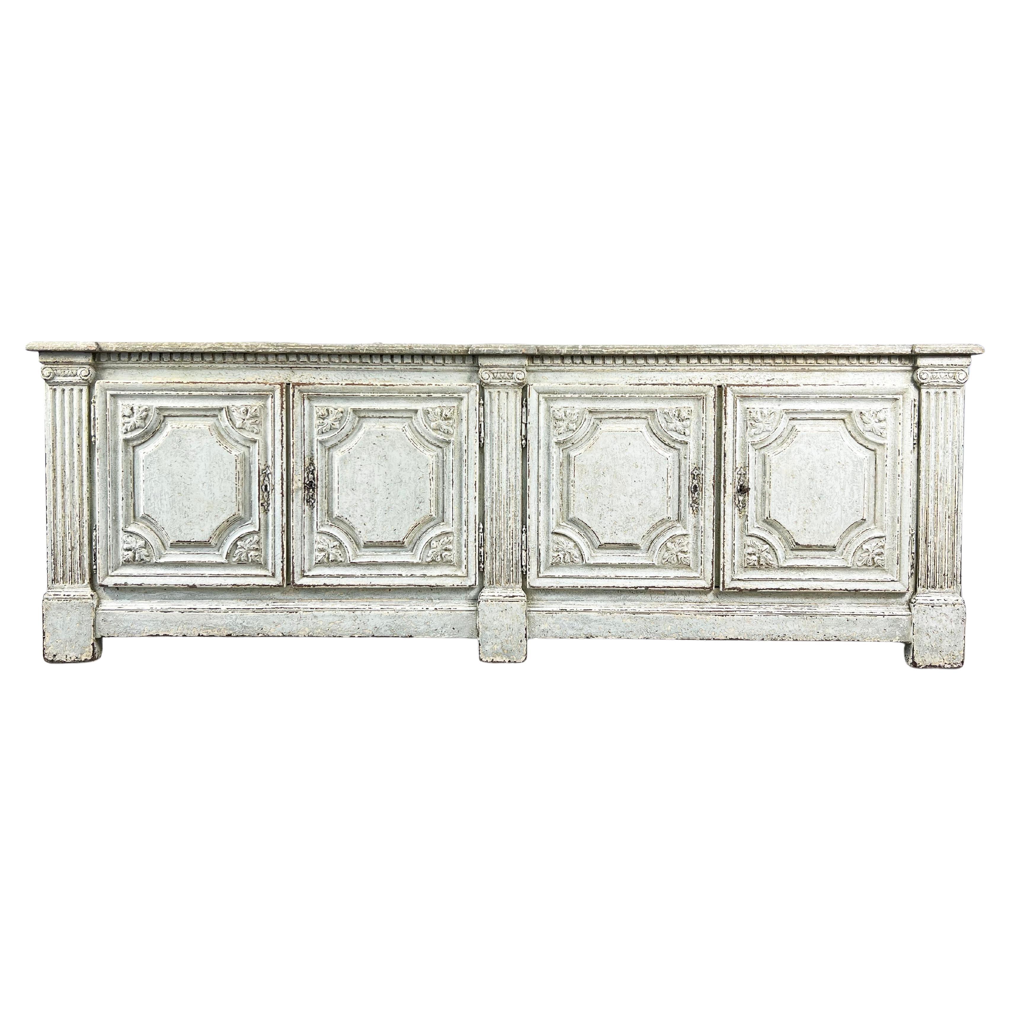 Mid 19th Century Large Flemish Re-painted Sideboard