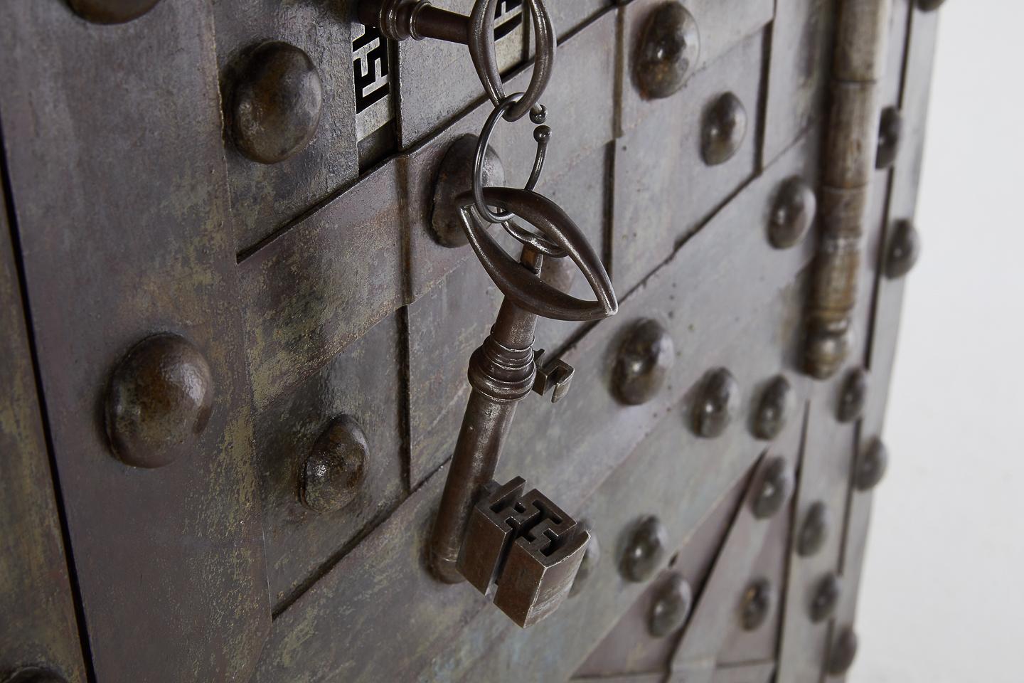 Mid-19th Century Large French Wrought Iron Safe by Magaud De Charf 1