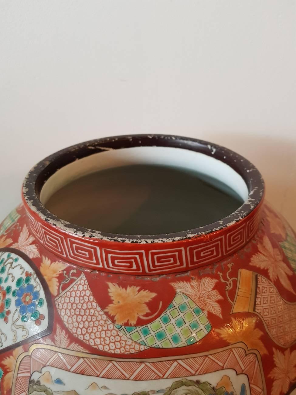 Mid-19th Century Large Model Japanese Imari Style Art Vase 4
