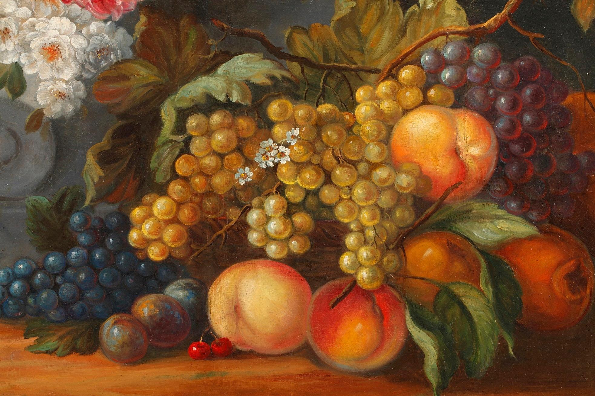 Mid-19th Century Large Painting Still Life After Gaspare Lopez 4