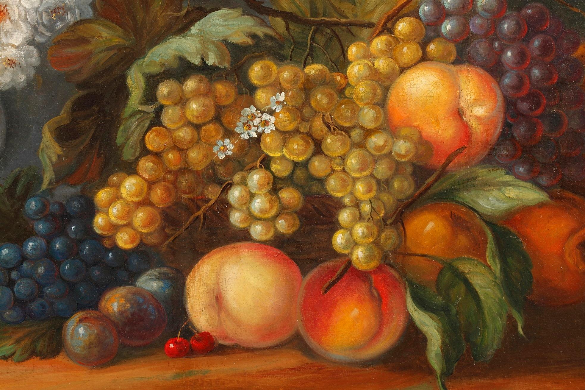 Mid-19th Century Large Painting Still Life After Gaspare Lopez 5