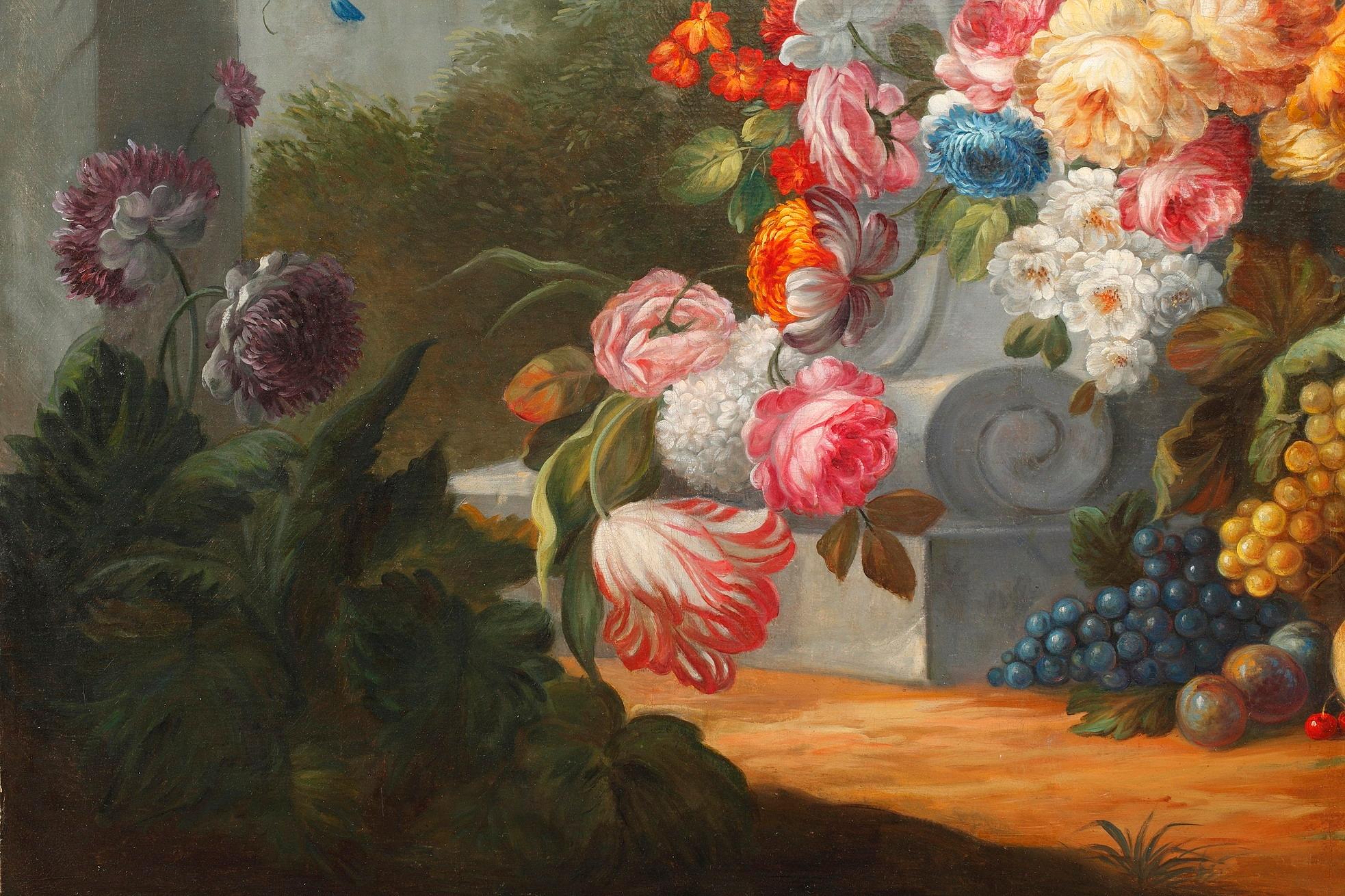 Mid-19th Century Large Painting Still Life After Gaspare Lopez 10