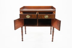 Mid-19th Century Late Regency Flame Mahogany Chamber Cabinet