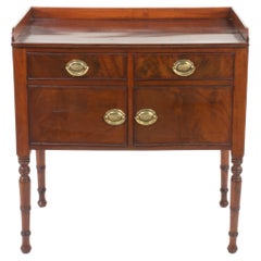 Mid-19th Century Late Regency Flame Mahogany Chamber Cabinet