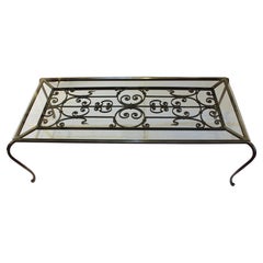 Mid-19th Century & Later Polished French Steel & Glass Coffee Table