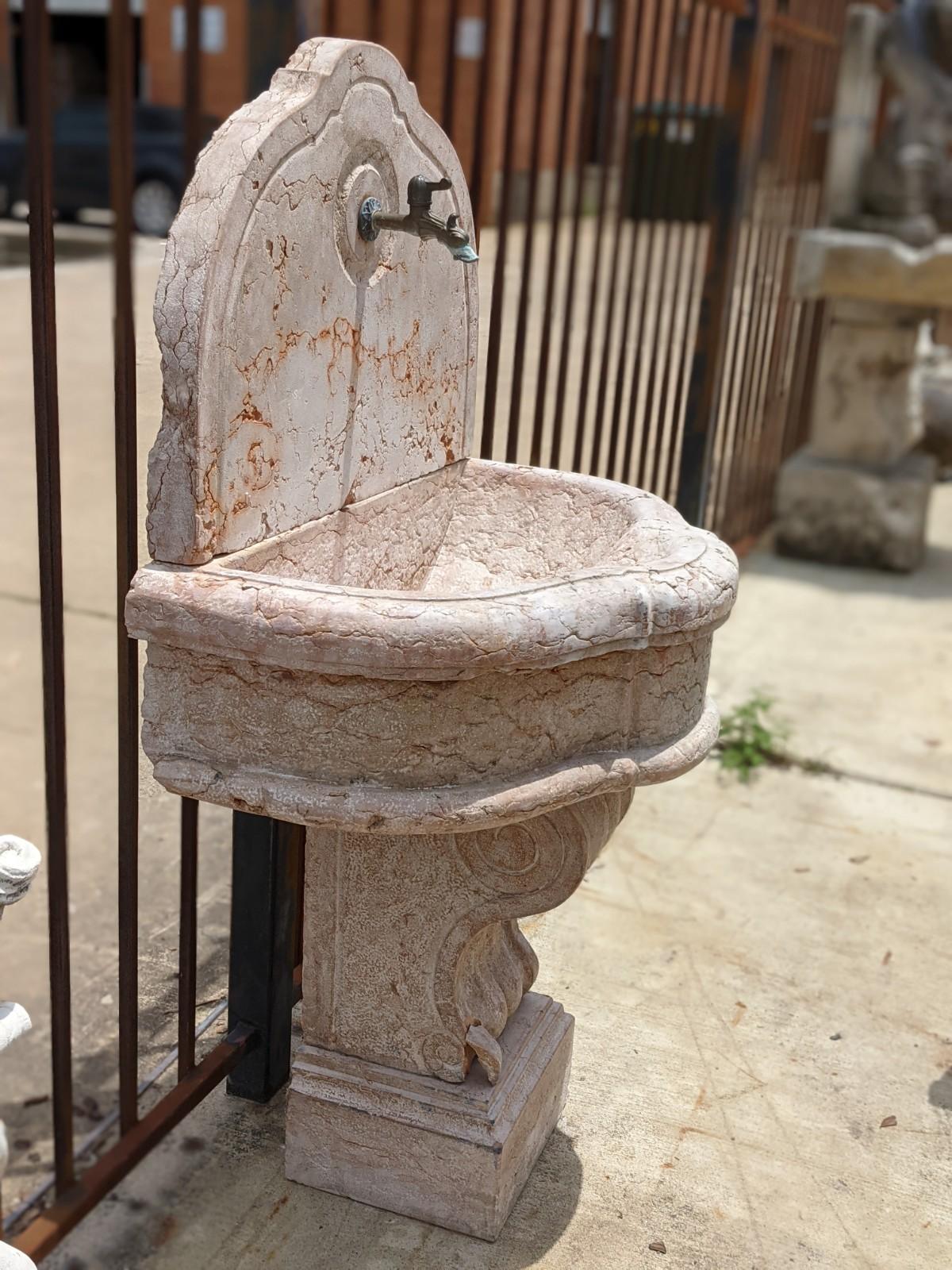 This limestone fountain origins from Italy, circa 1850.