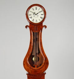 Mid 19th Century Longcase Clock in Shape of a Lyre, Sweden, circa 1850