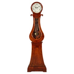 Mid 19th Century Longcase Clock in Shape of a Lyre, Sweden, circa 1850