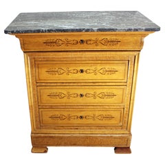 Antique Mid-19th Century Louis Philippe 4-Drawer Commode