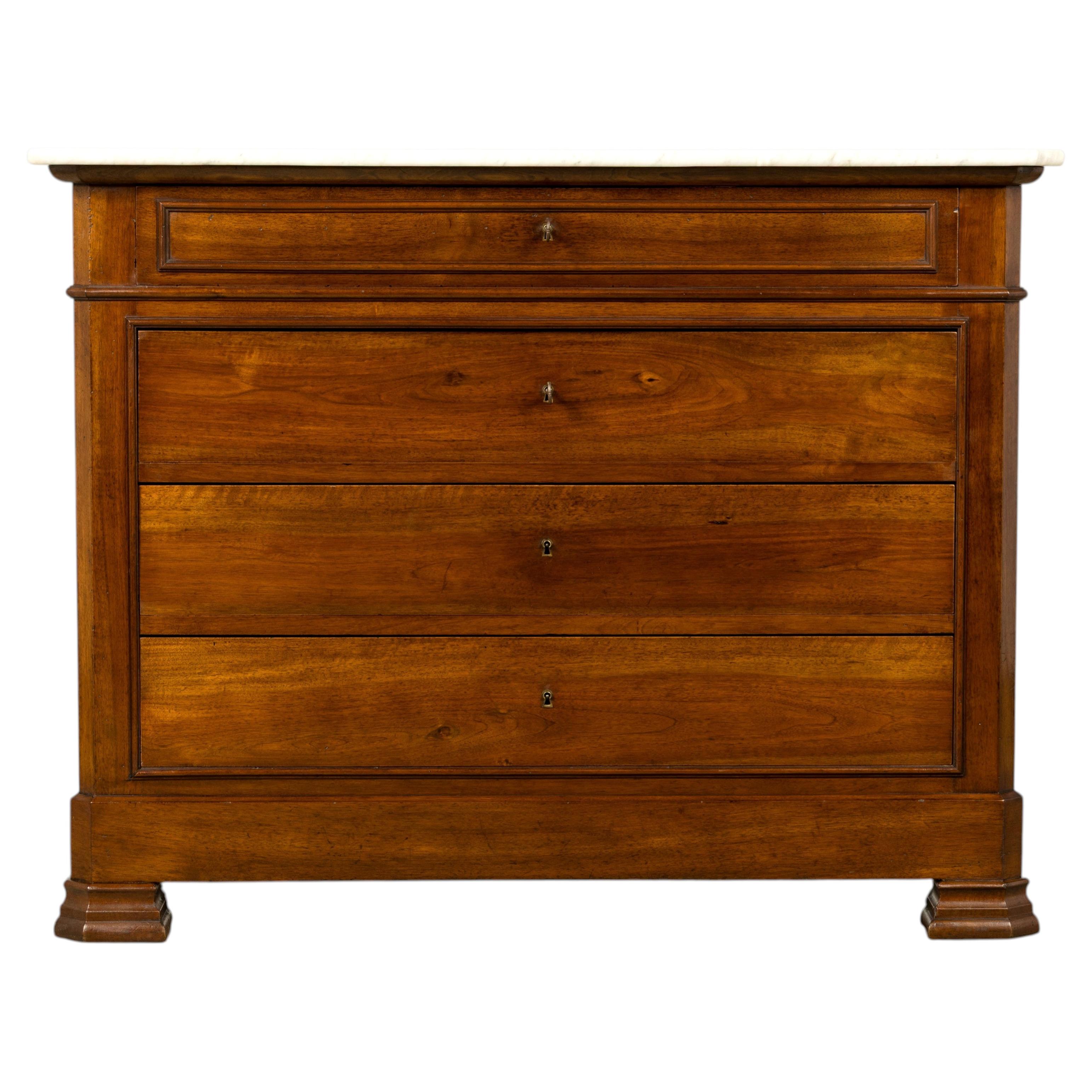 Mid-19th Century Louis Philippe Commode with Marble Top, France