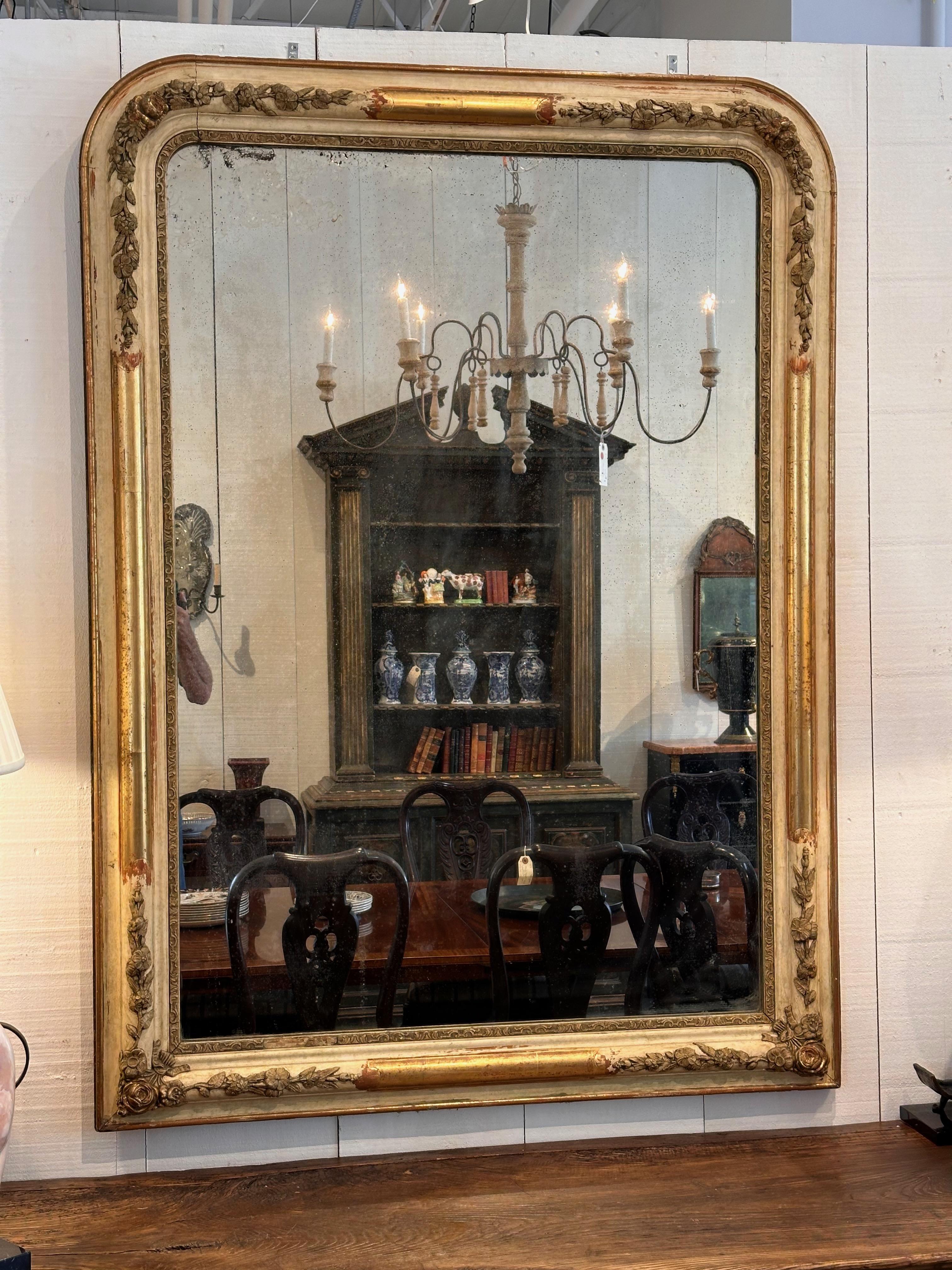 French Mid 19th Century Louis Phillippe Napoleon III Mirror For Sale