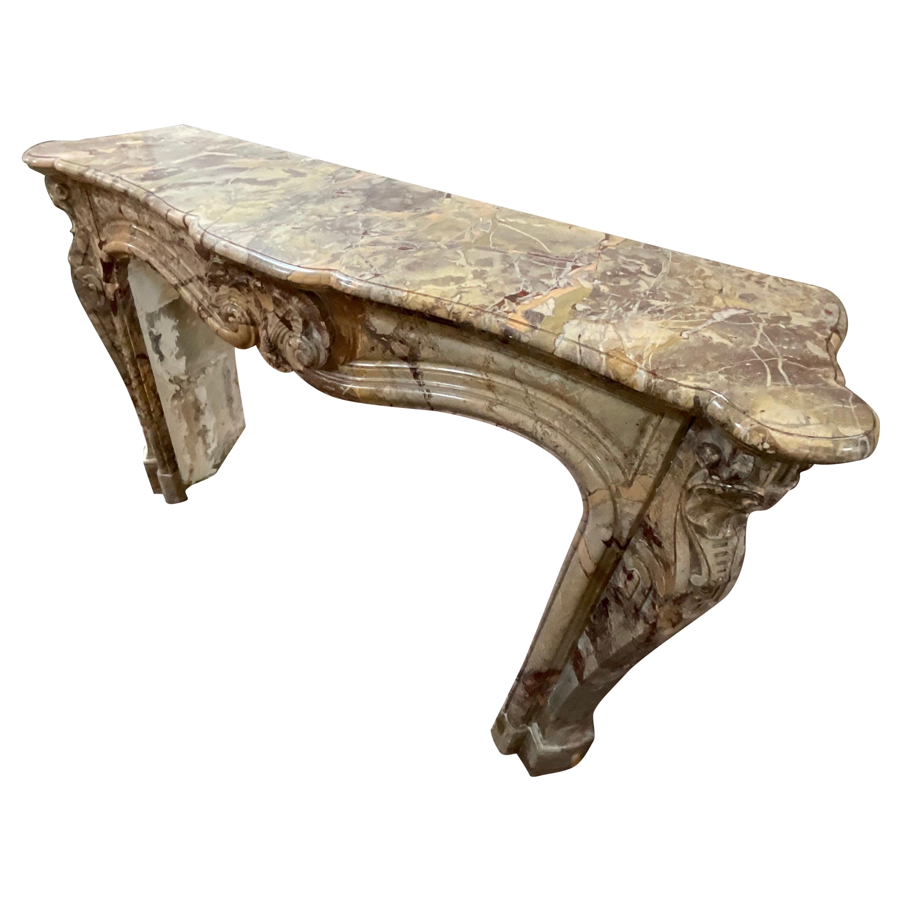 Mantel Sarrancolin Luis XV de mediados del siglo XIX en venta