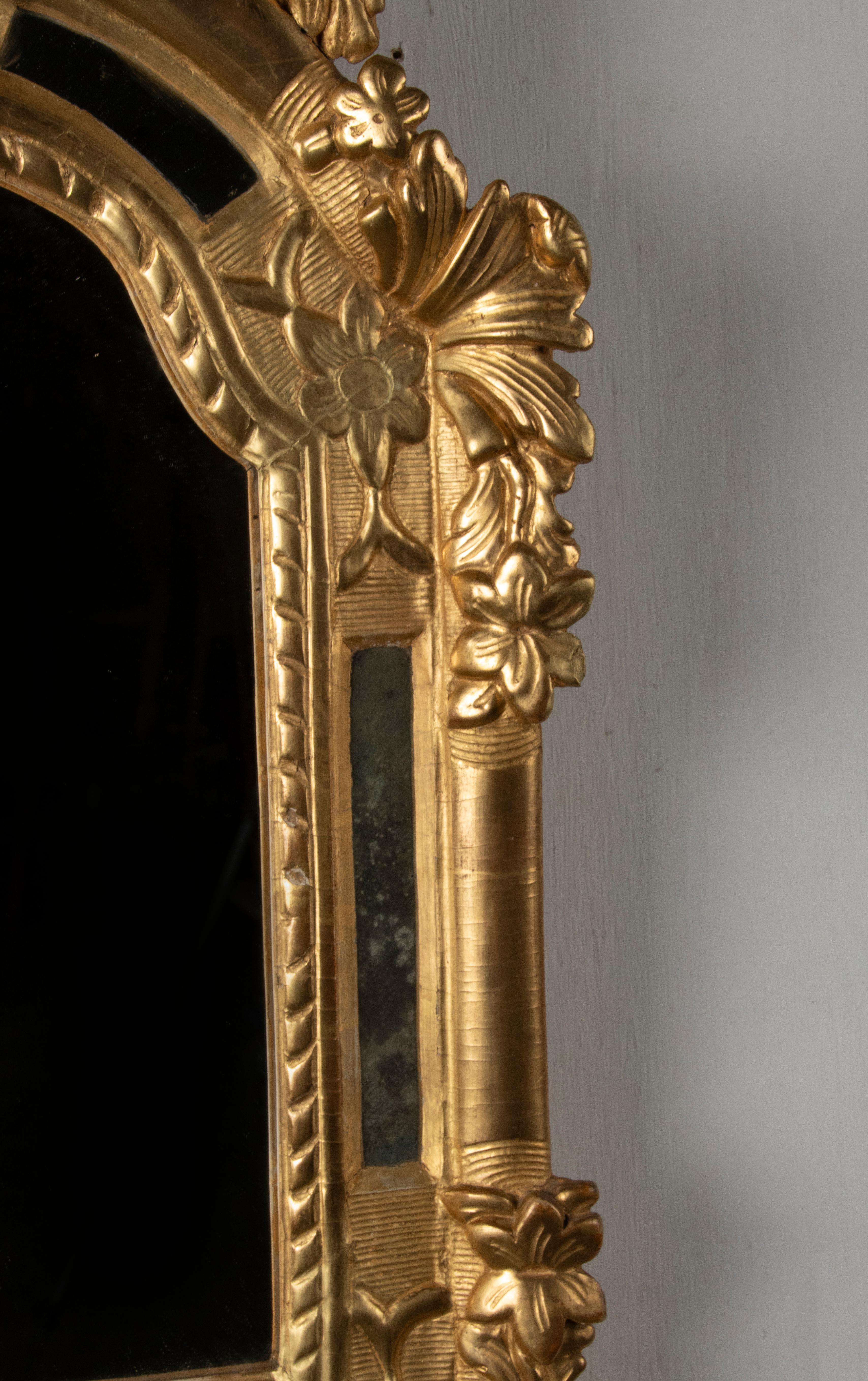 Mid 19th Century Louis XV Style Gold Leaf Wooden Carved Mirror 9