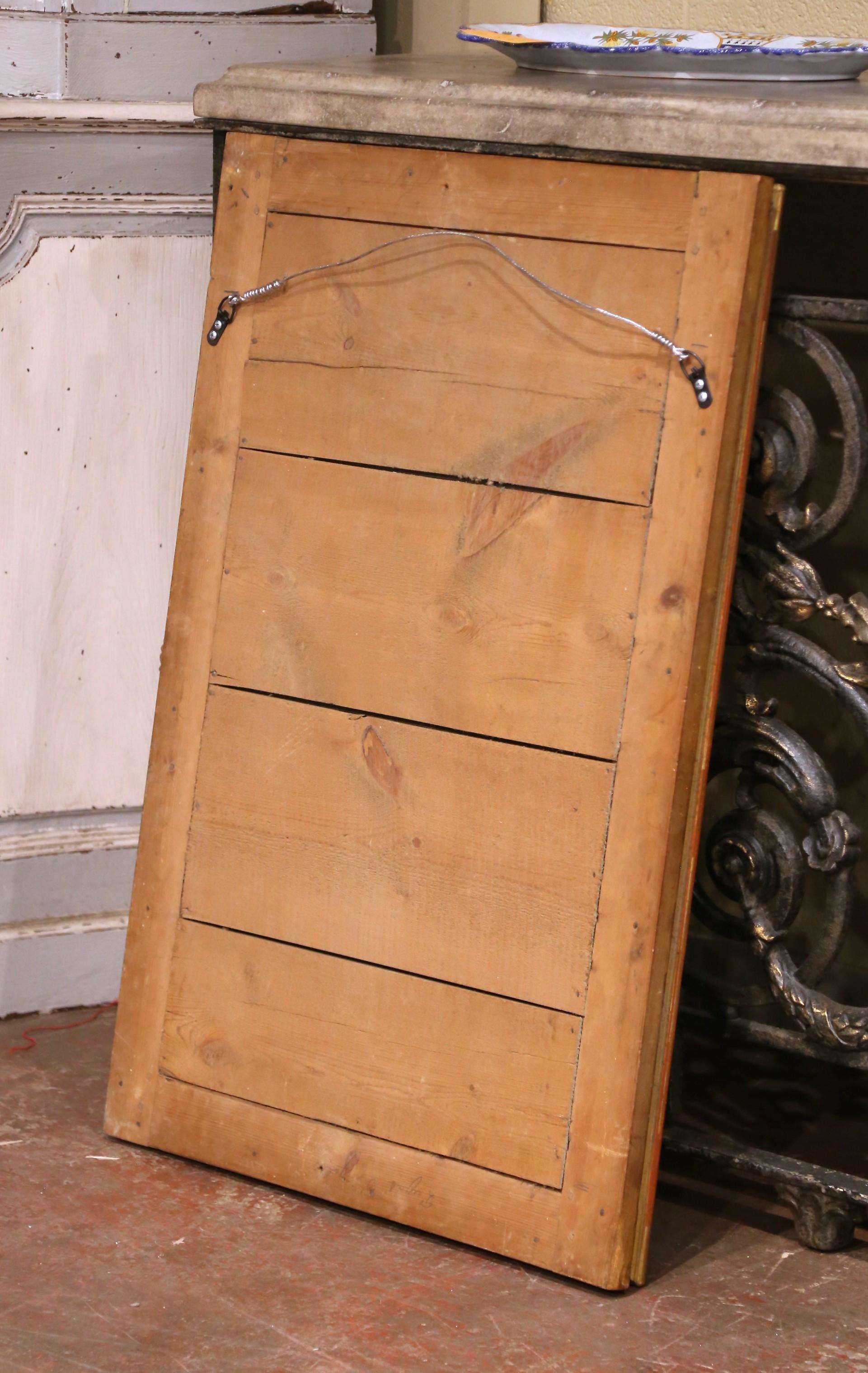 Mid-19th Century Louis XVI Giltwood Mirror with Original Mercury Glass In Excellent Condition For Sale In Dallas, TX