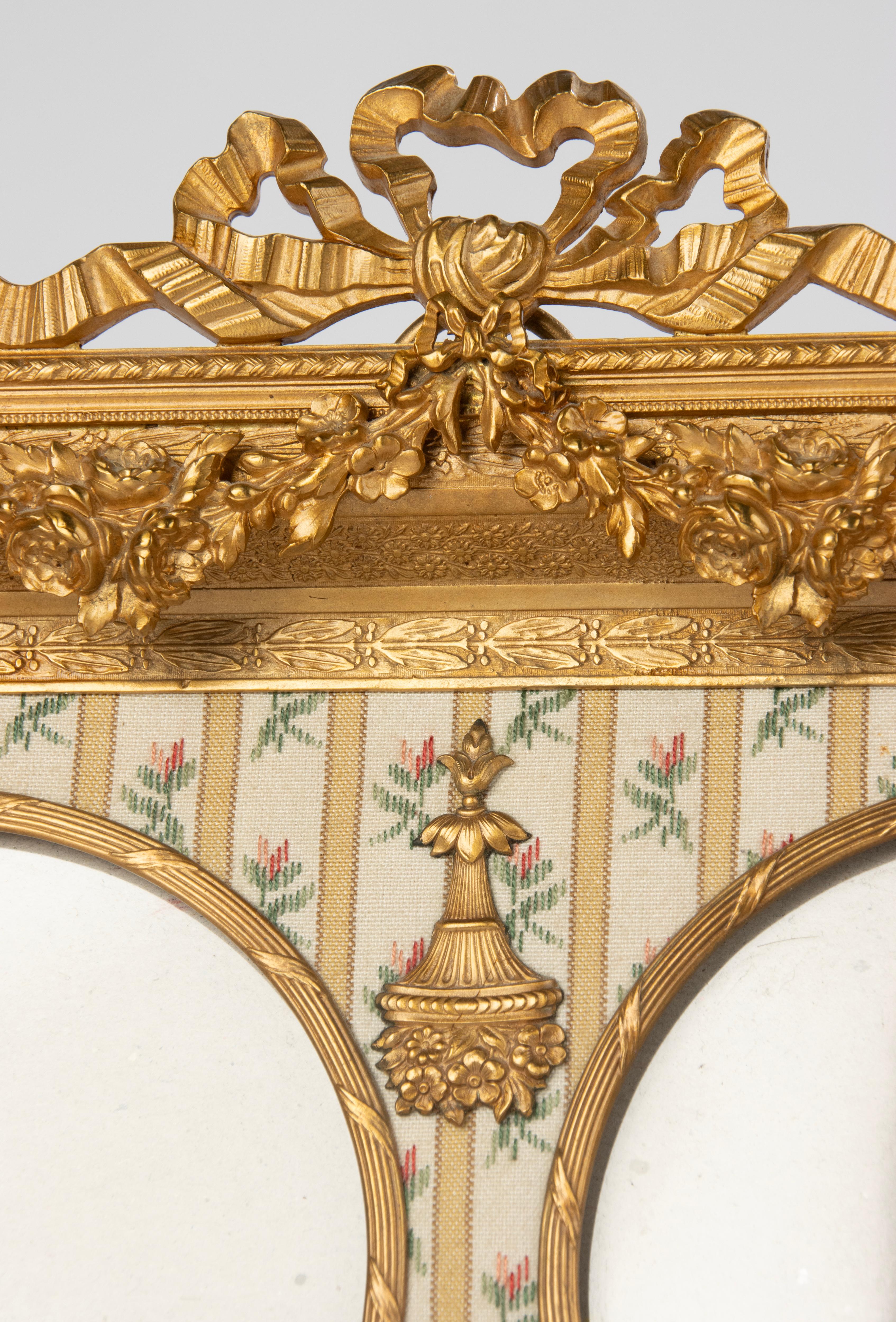 Mid-19th Century Mid 19th Century Louis XVI Ormolu Bronze Duo Picture frame - Napoleon III