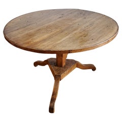 Mid-19th Century Louis XVI Style French Provincial Round “Tripod" Tilt-Top Table