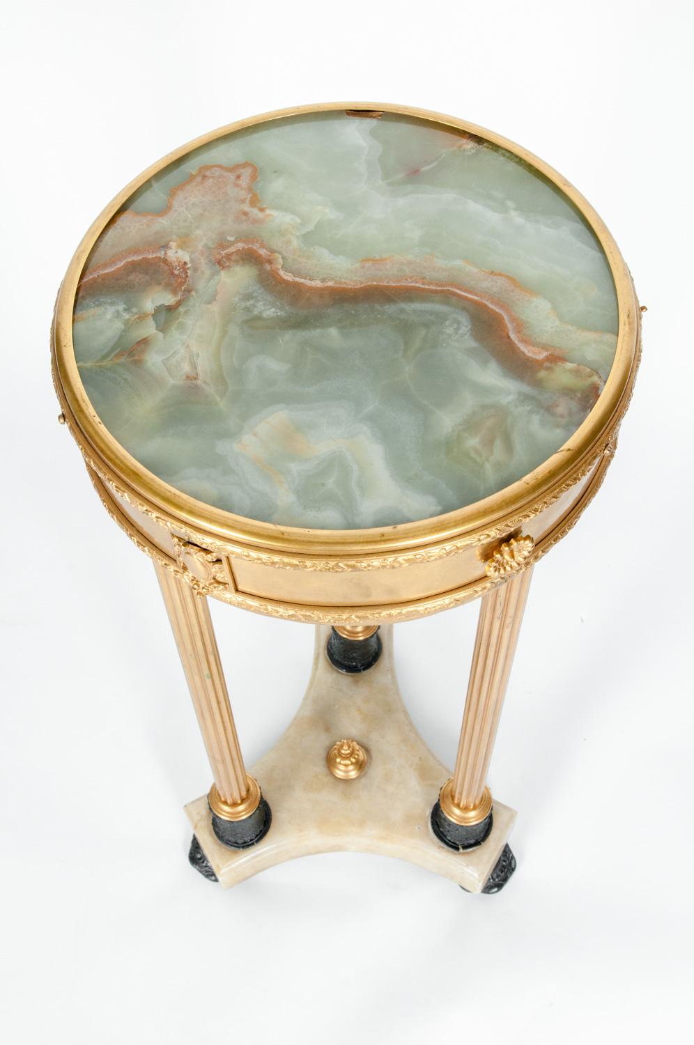 Onyx Mid-19th Century Louis XVI Style Side Table