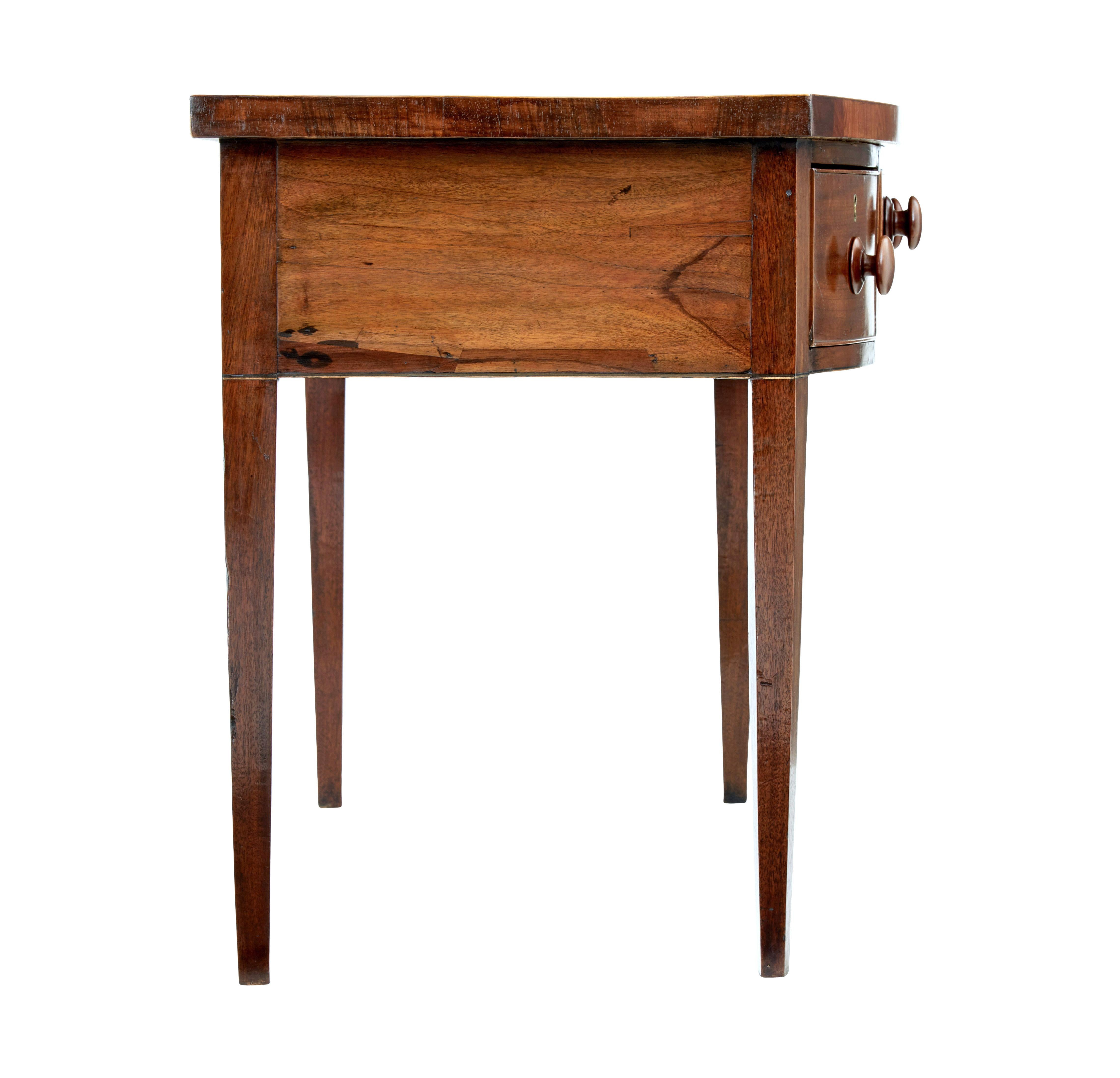 Hand-Crafted Mid 19th century mahogany bowfront sideboard