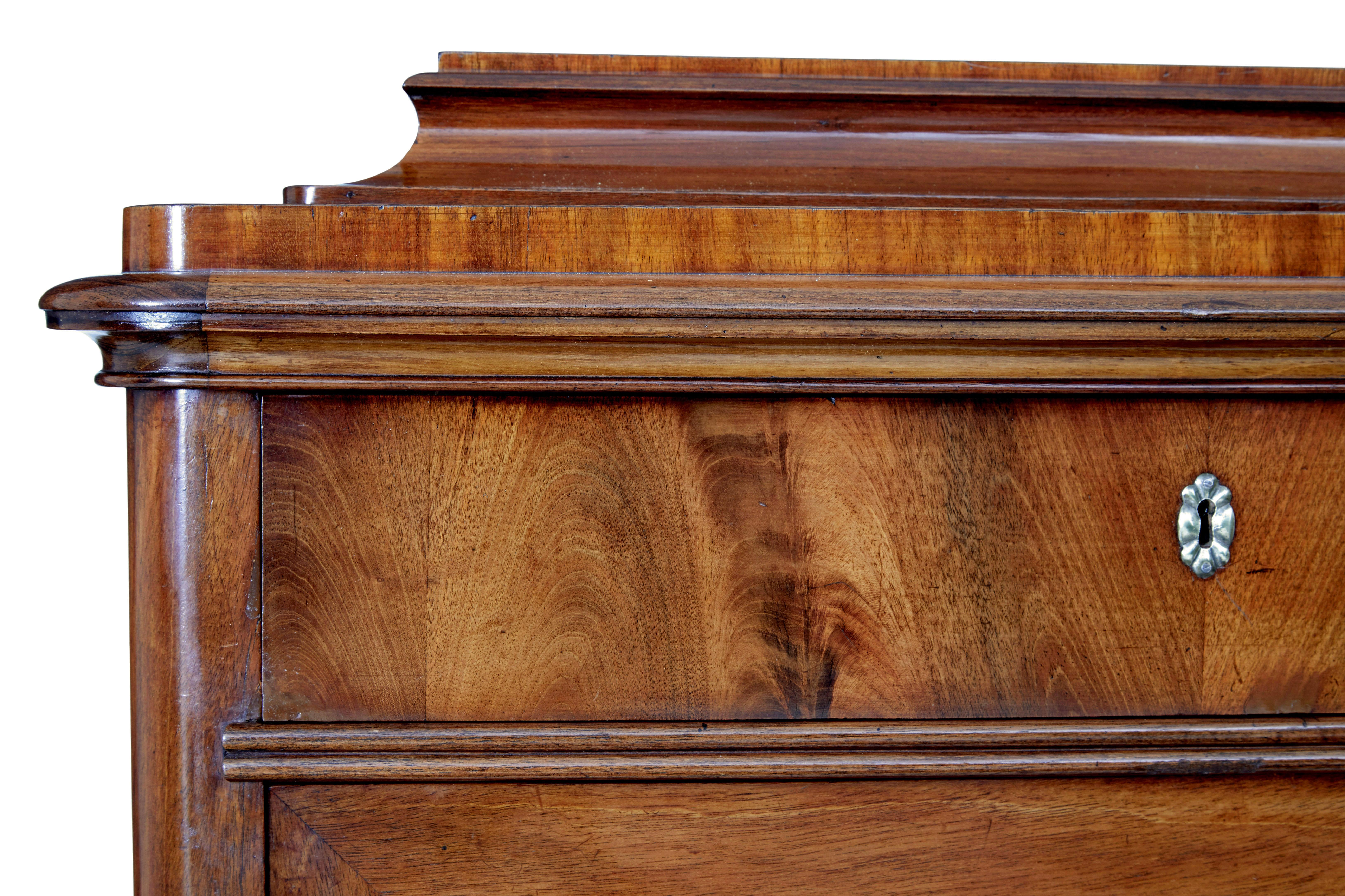 Mahogany Mid 19th Century mahogany caddy top cupboard For Sale