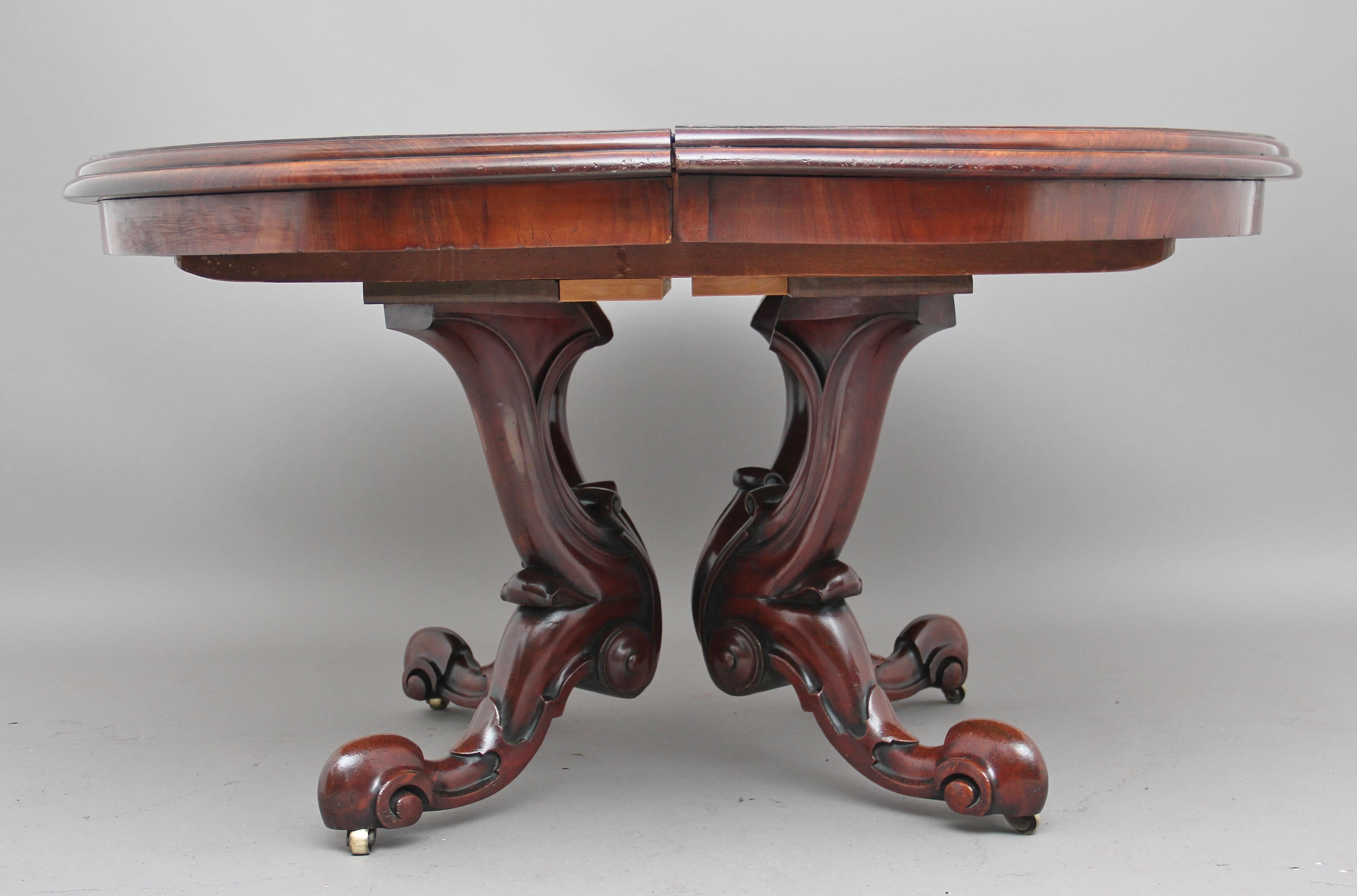 Mid-19th Century Mahogany Dining Table In Good Condition In Martlesham, GB