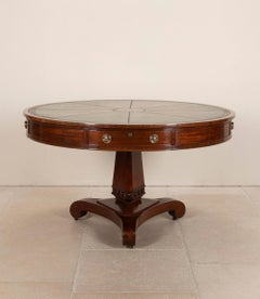 Mid-19th Century Mahogany Drum Table