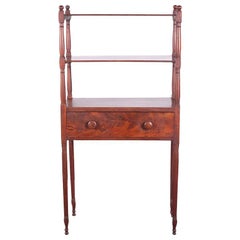 Mid-19th Century Mahogany Three-Tier Stand Whatnot Dumb Waiter