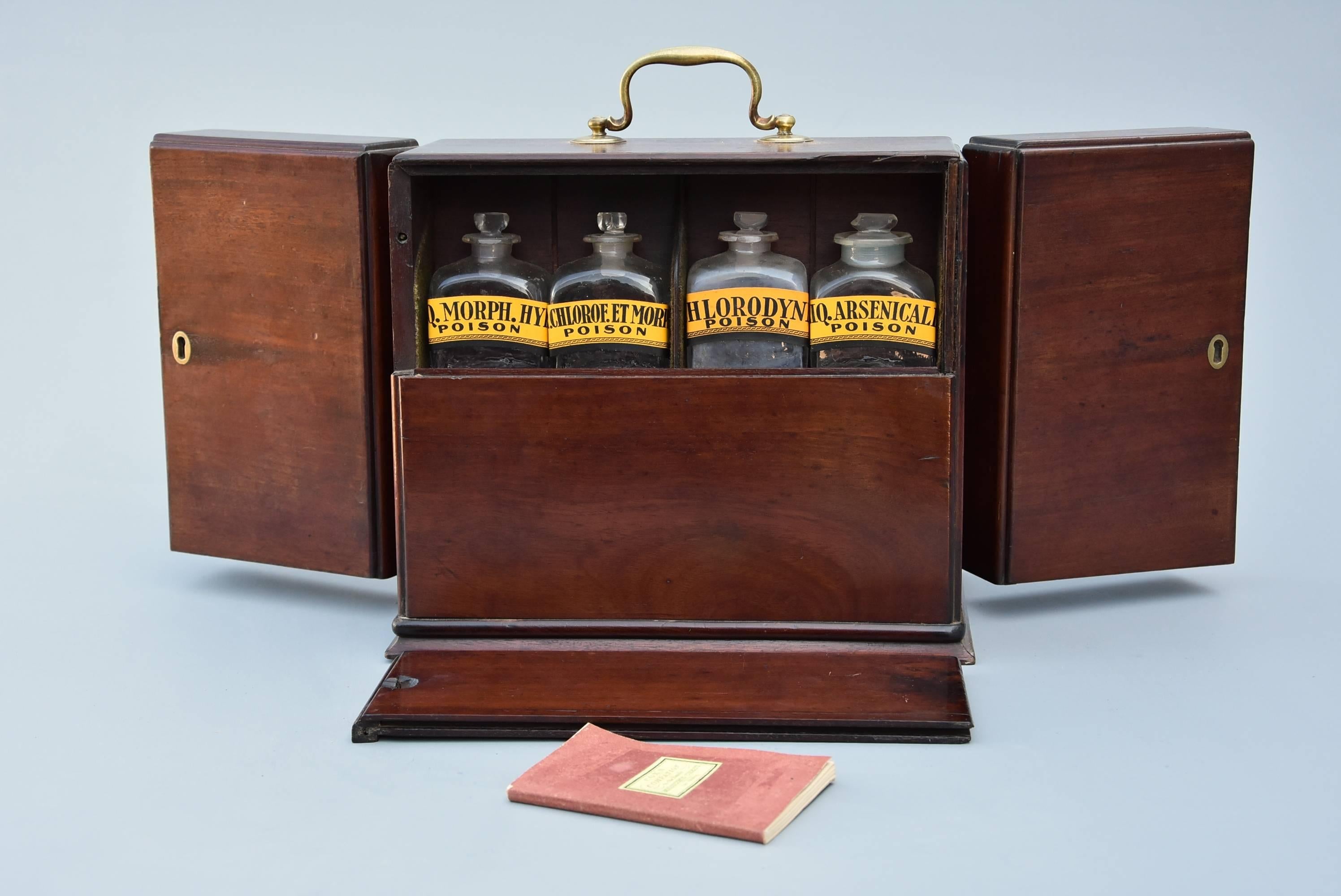 Mid-19th Century Mahogany Travelling Apothecary Cabinet For Sale 2