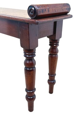 Mid 19th Century Mahogany Window Seat Hall Bench