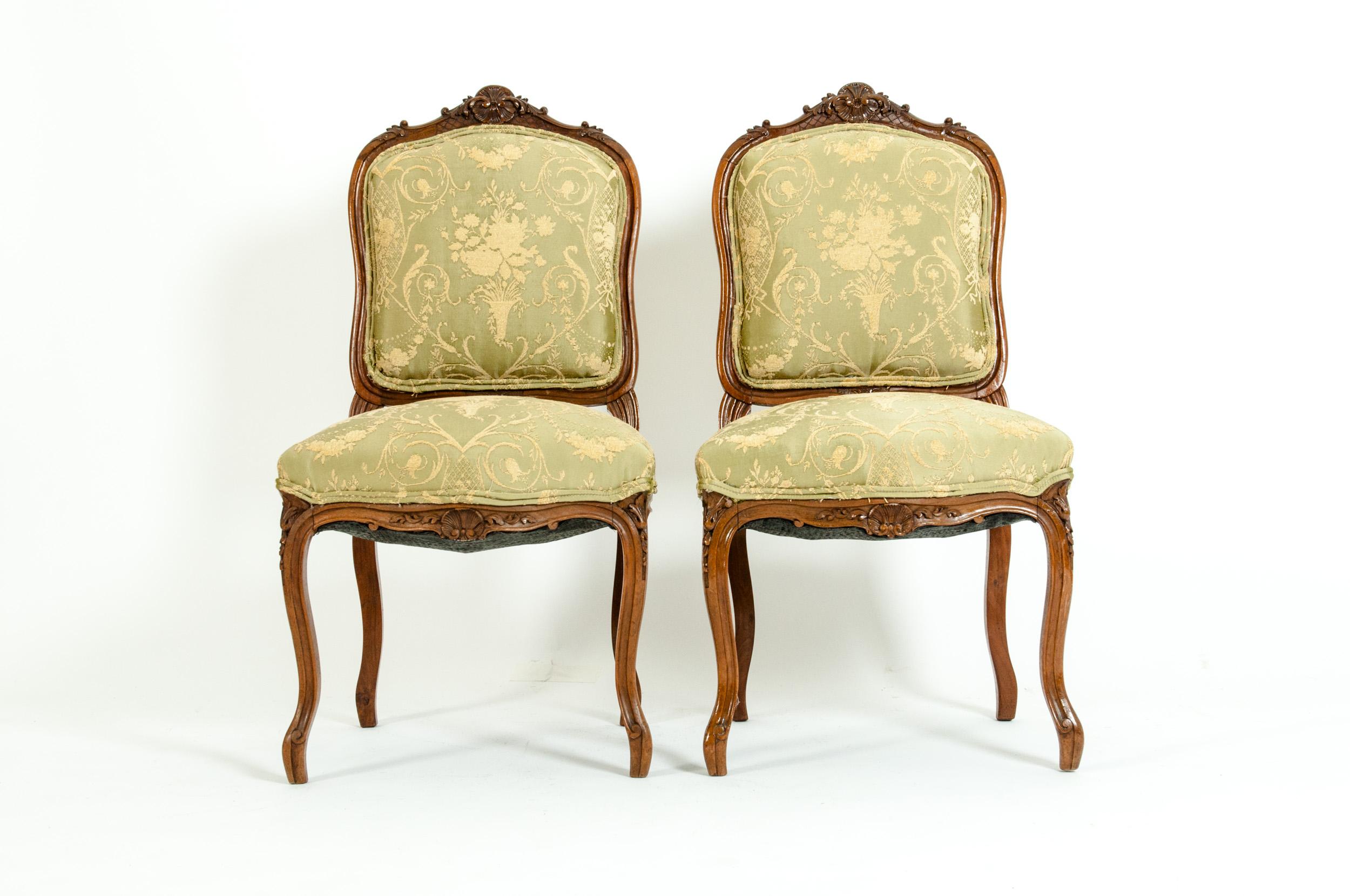 Mid-19th Century Mahogany Wood Frame Side Chairs 5