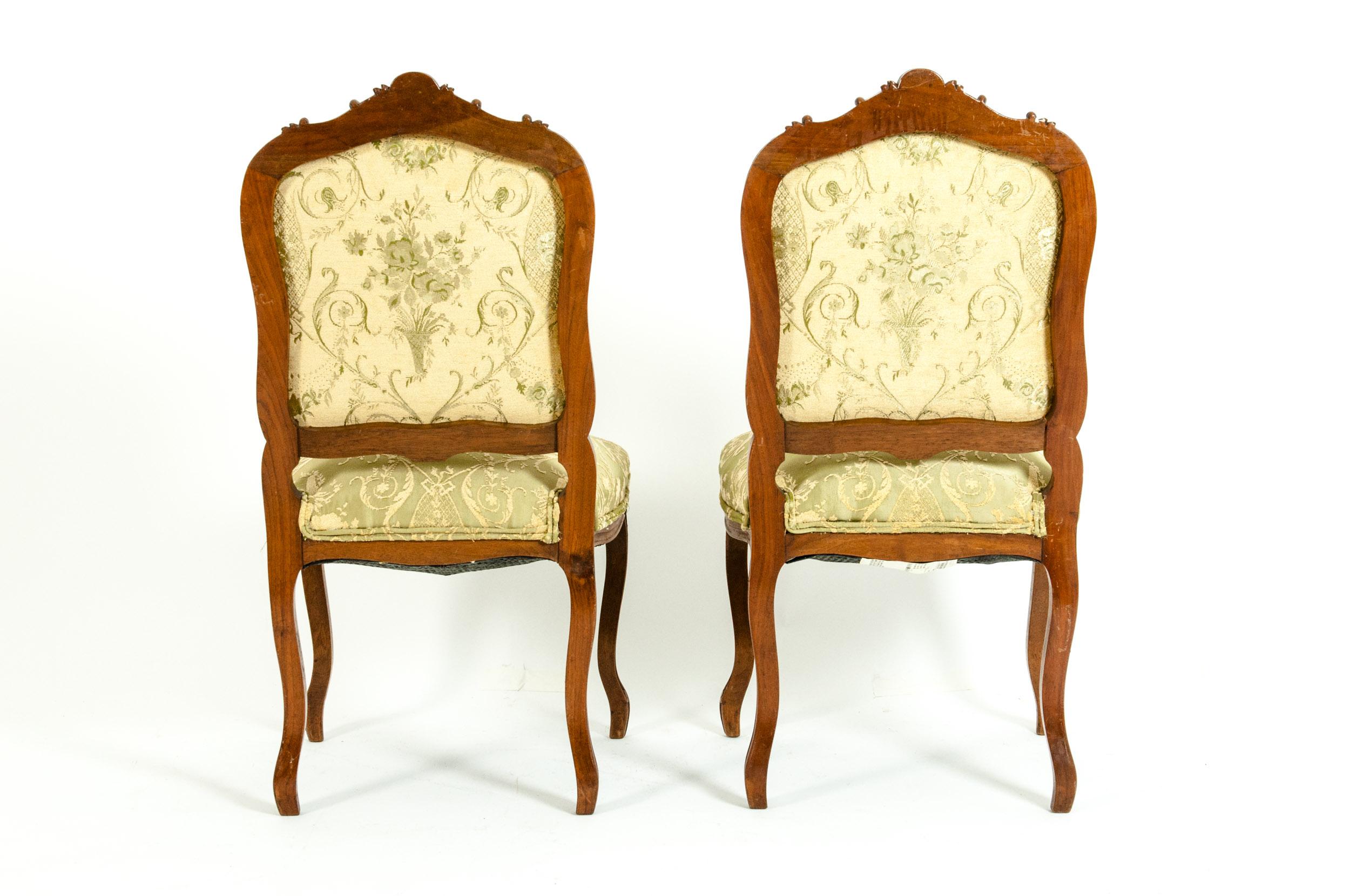 Mid-19th Century Mahogany Wood Frame Side Chairs 4
