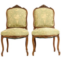 Mid-19th Century Mahogany Wood Frame Side Chairs