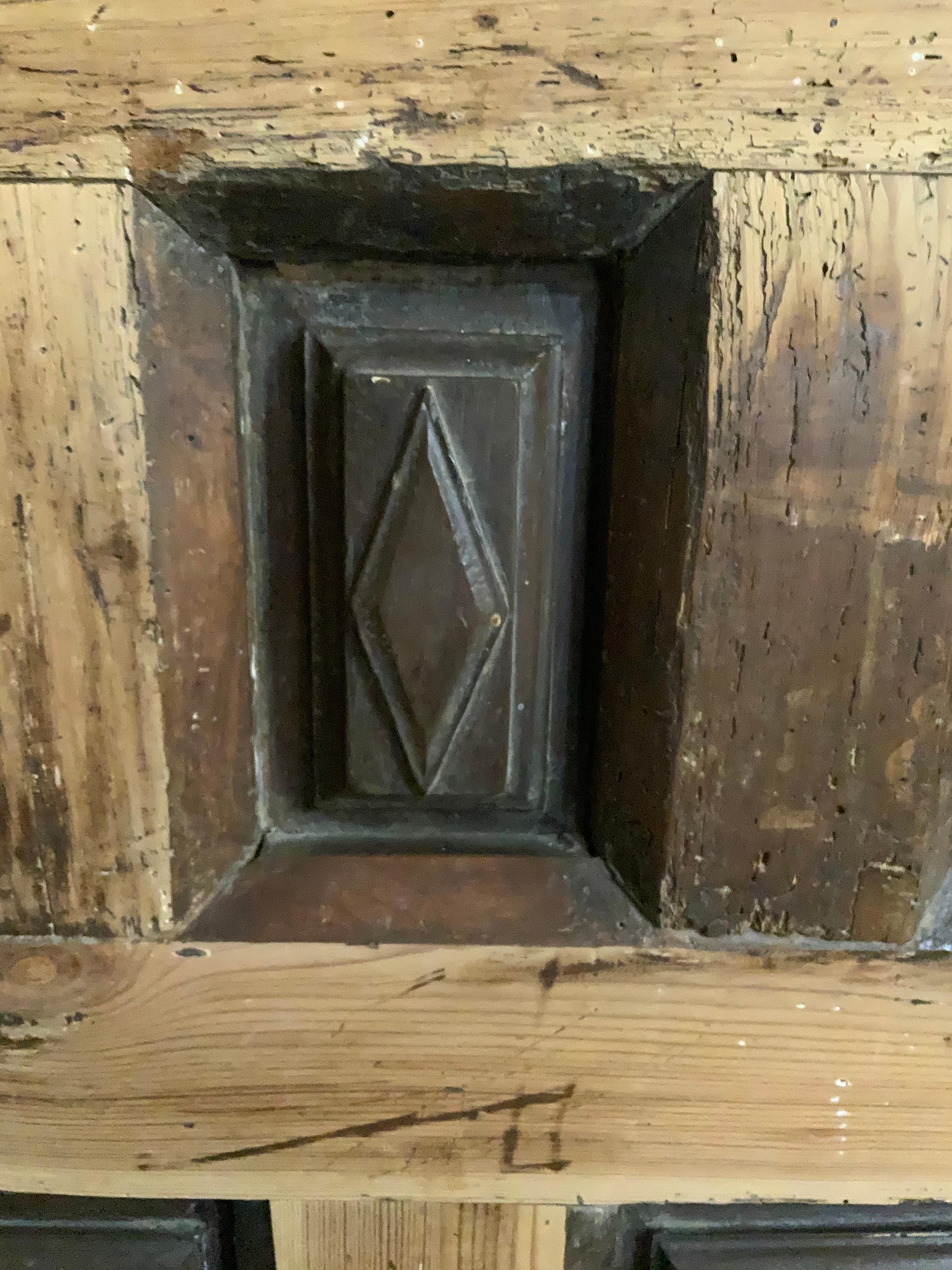 Mid-19th Century Maple Door from Spain In Fair Condition For Sale In Dallas, TX