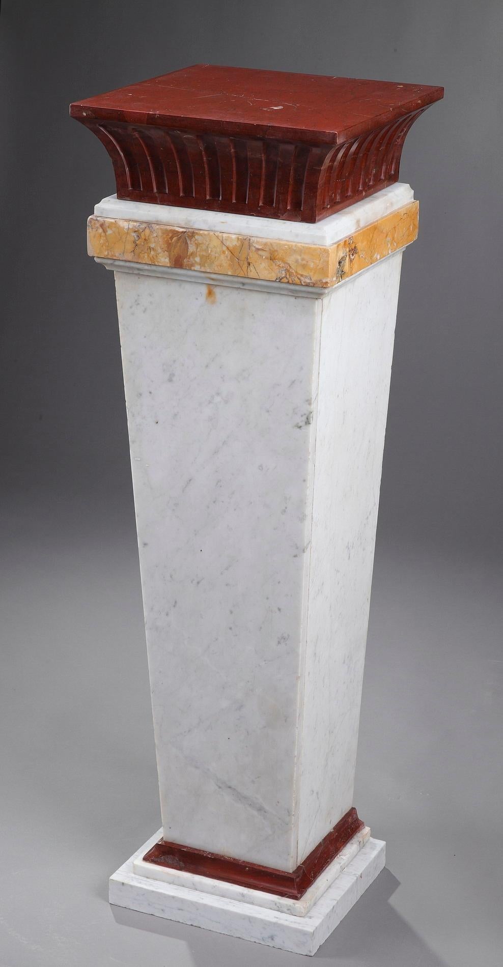 Mid-19th Century Marble Pedestal Column For Sale 4