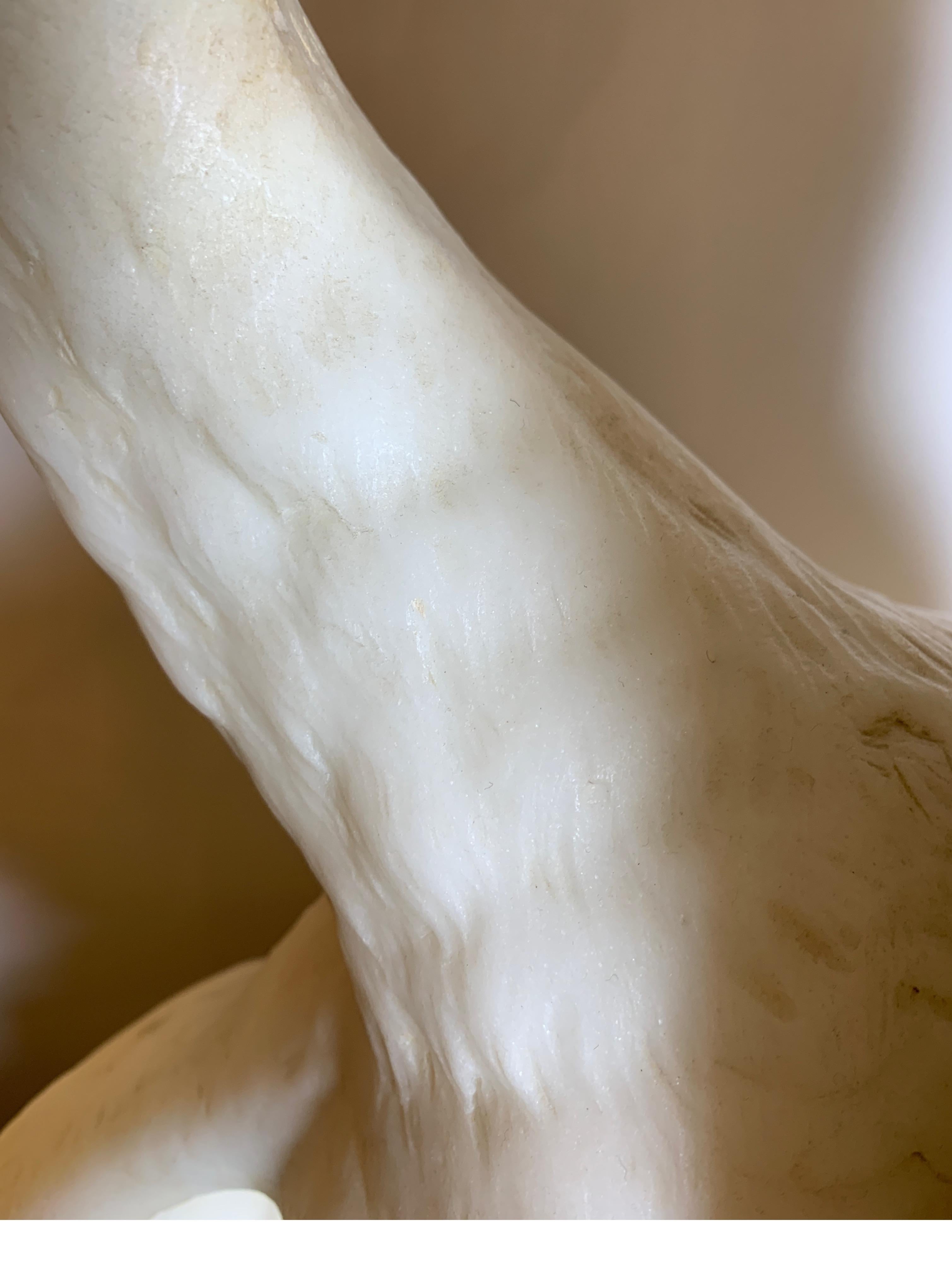 Mid-19th Century Marble Sculpture of a Young Leda and the Swan, Italy 14