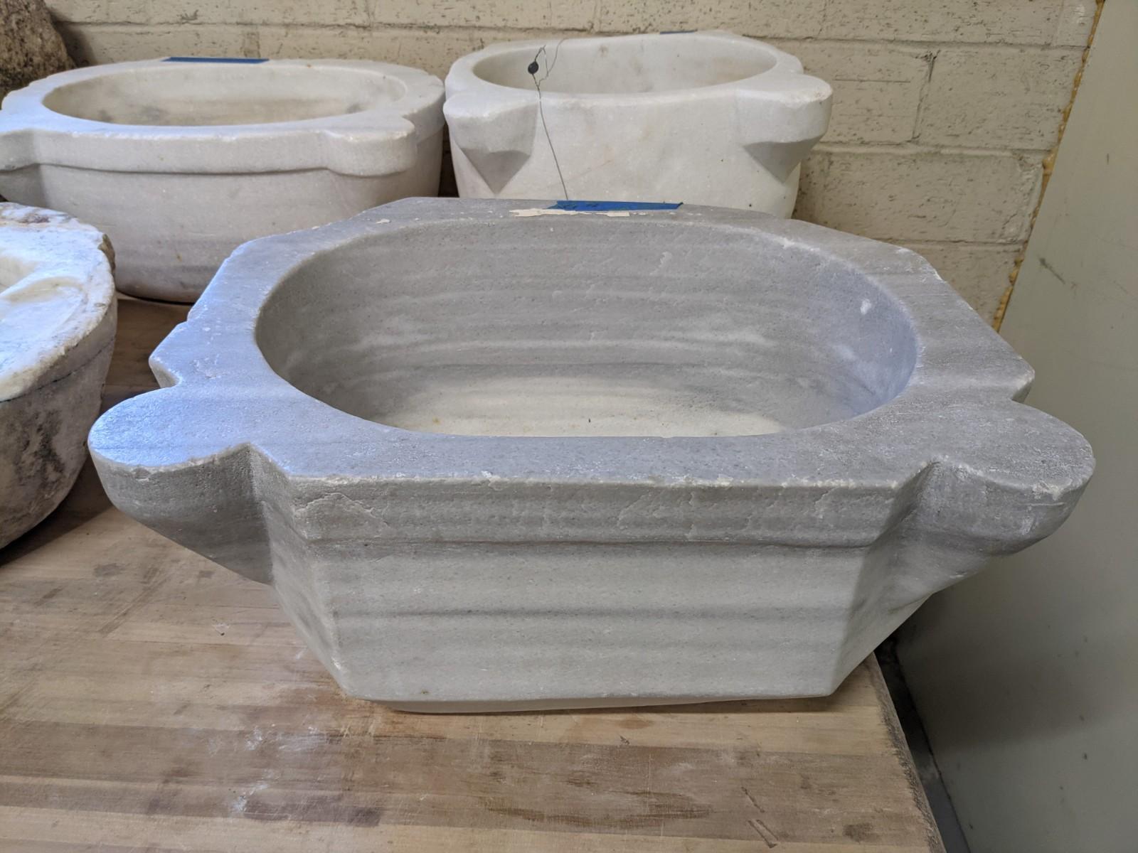 This marble sink origins from Greece, circa 1850.
