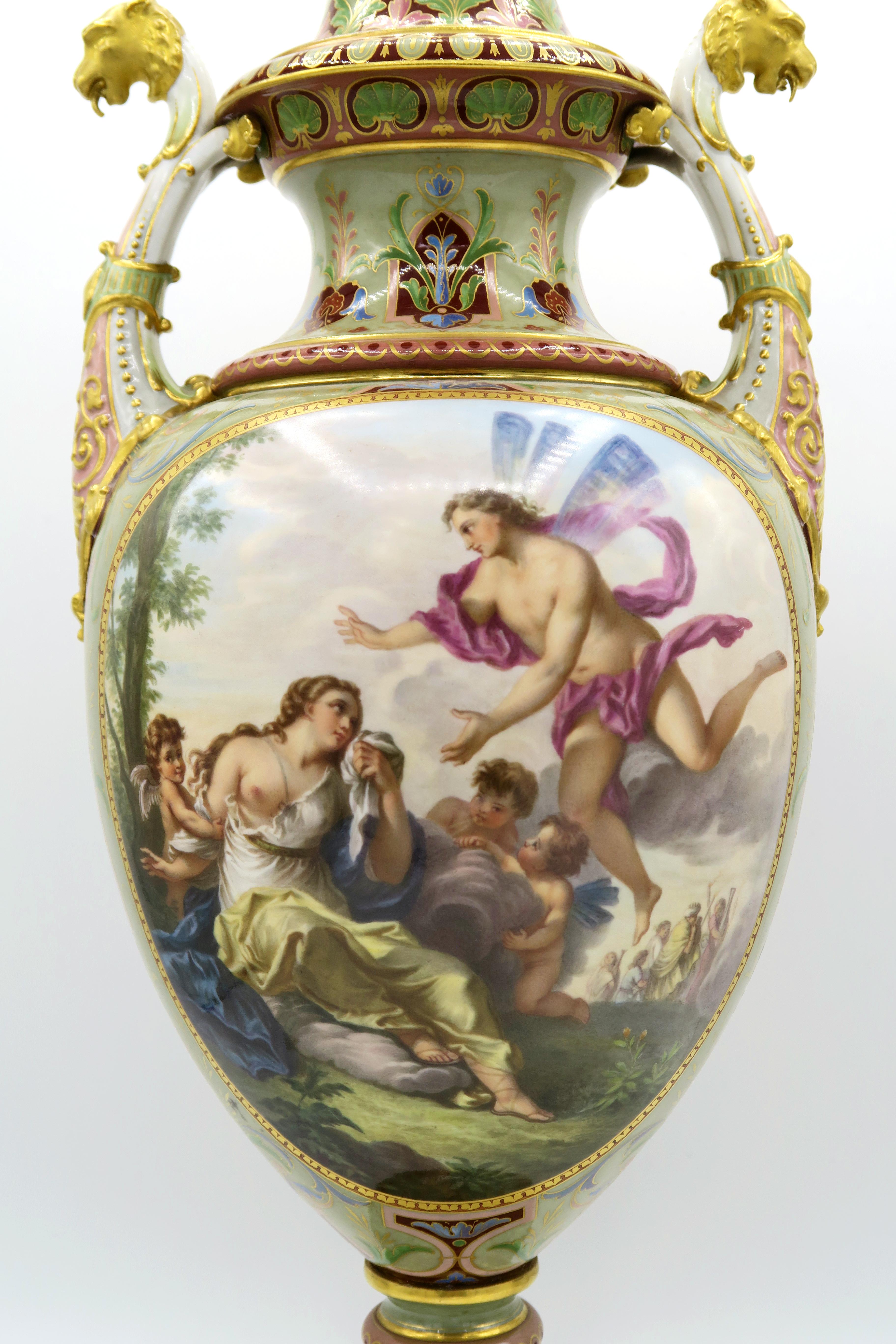 Mid-19th Century Meissen Magnificent Vase Model by E.A. Leuteritz For Sale 1