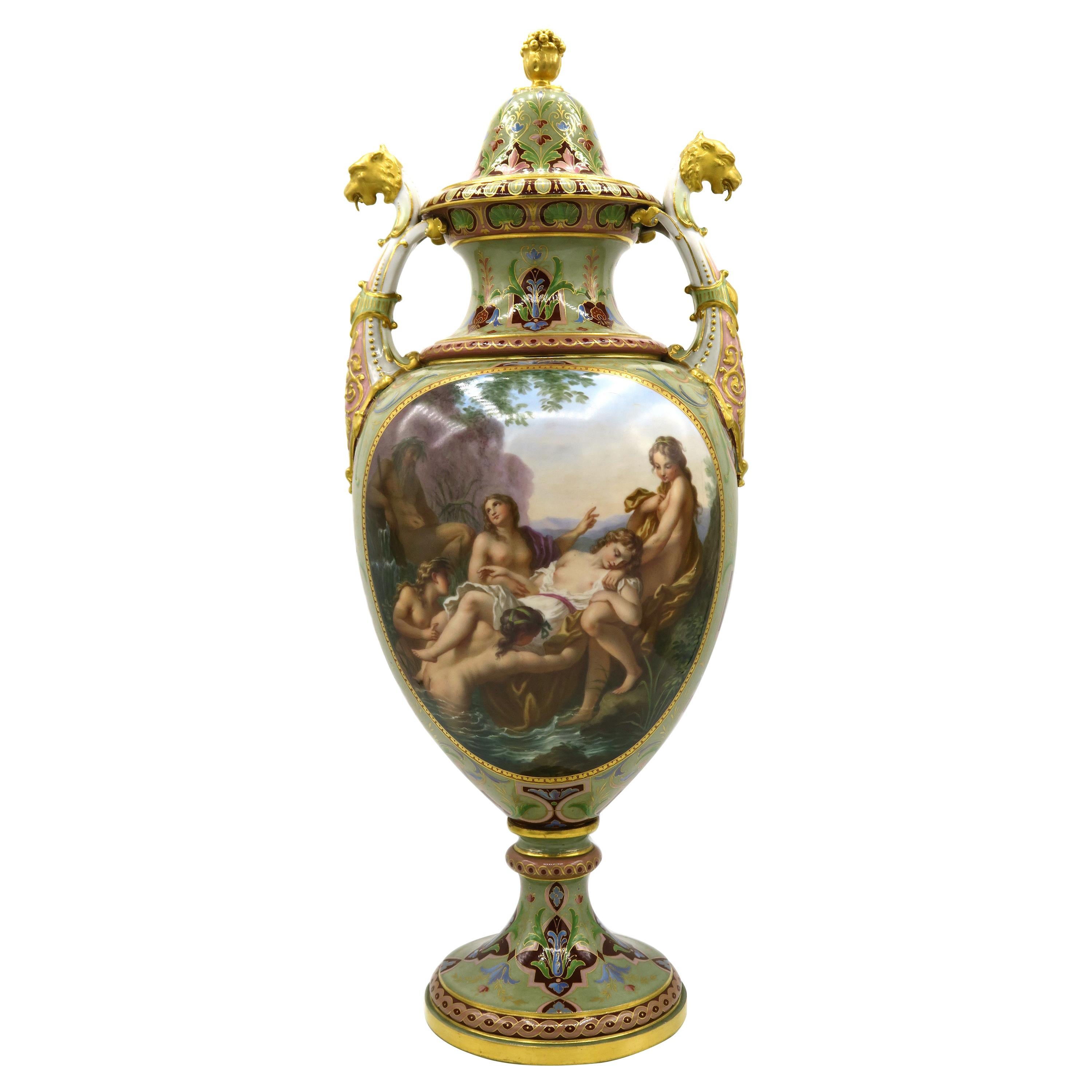 Mid-19th Century Meissen Magnificent Vase Model by E.A. Leuteritz For Sale