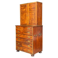 Mid 19th Century Military Campaign Cabinet on Chest