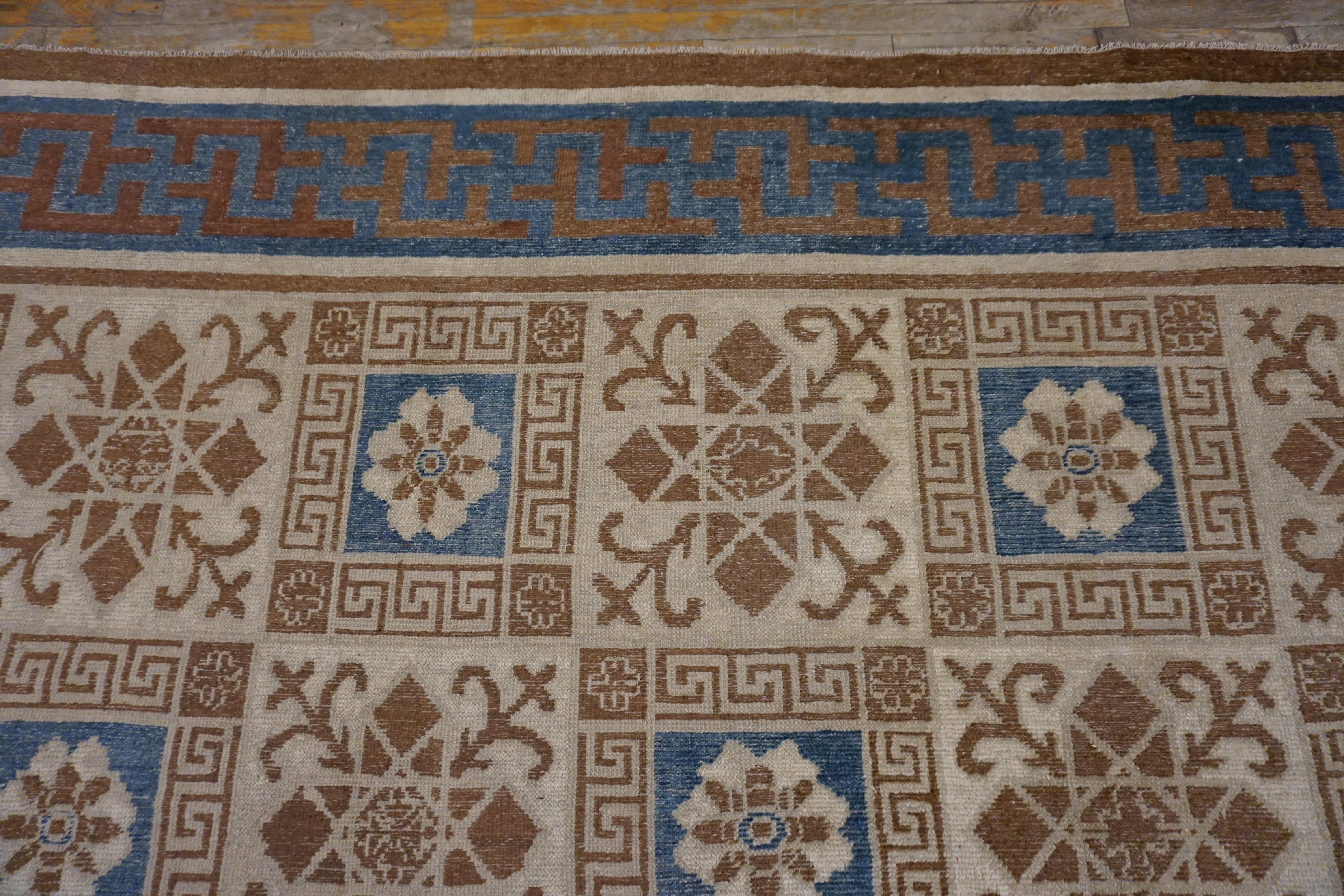 Mid-19th Century Mid 19th Century N. Chinese Mongolian Carpet ( 10'4