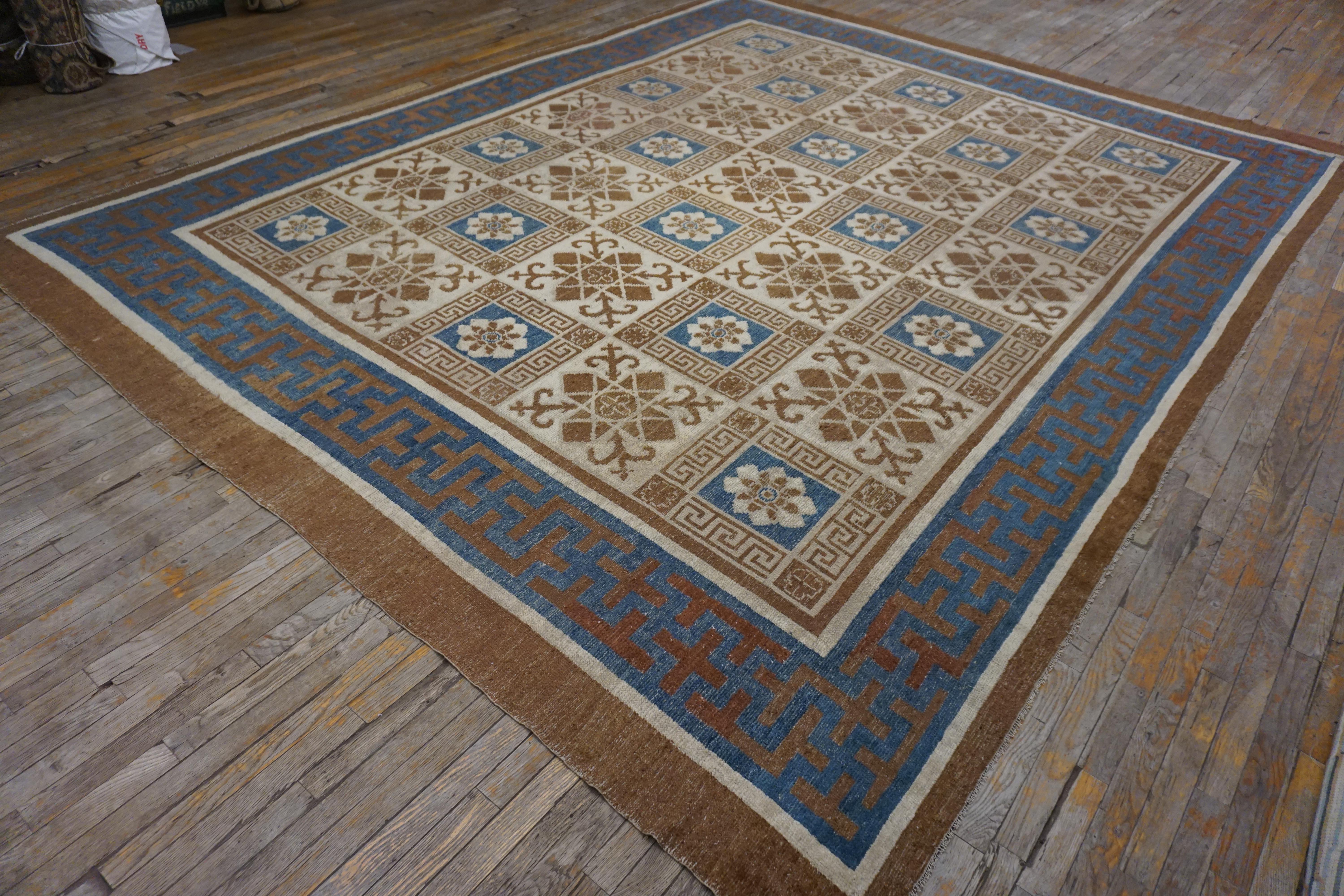 Mid 19th Century N. Chinese Mongolian Carpet ( 10'4