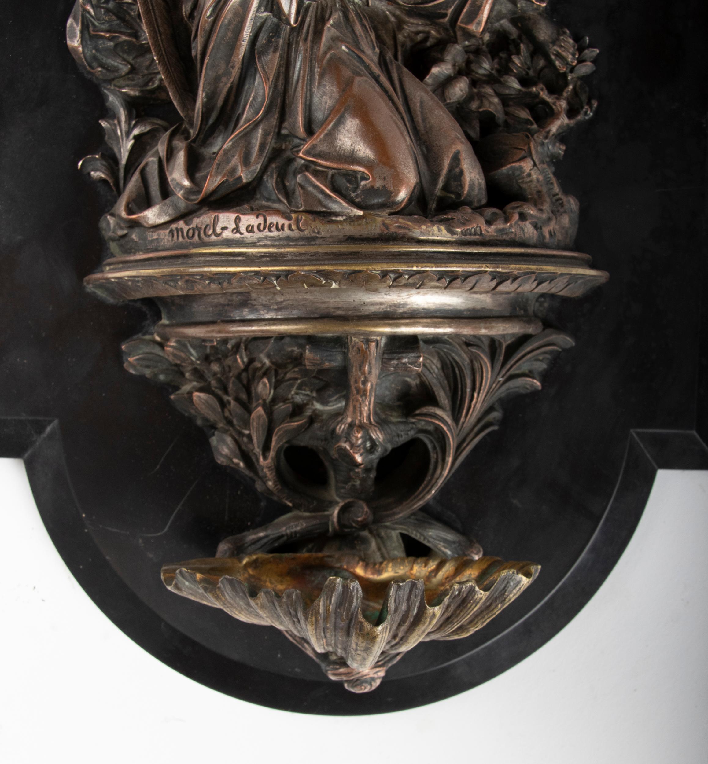 Mid 19th Century Napoleon III Bronze Holy Water Font 6
