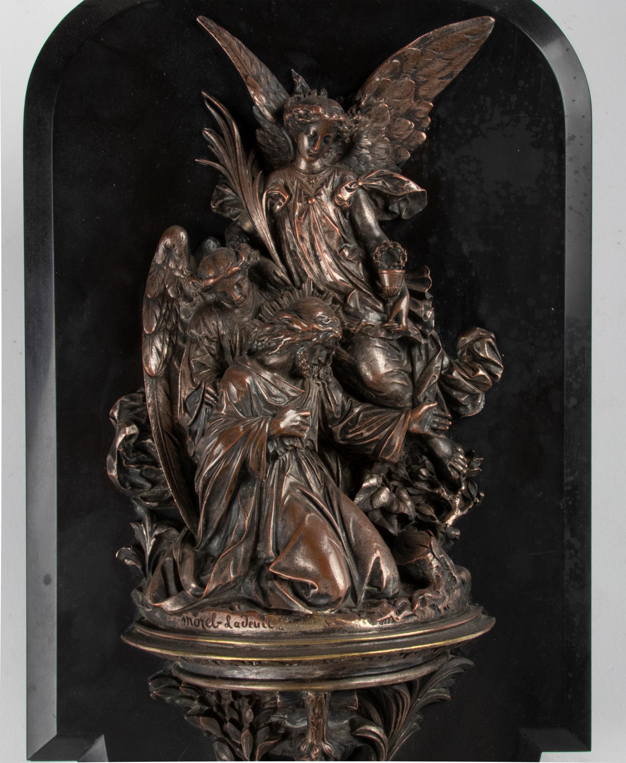 French Mid 19th Century Napoleon III Bronze Holy Water Font
