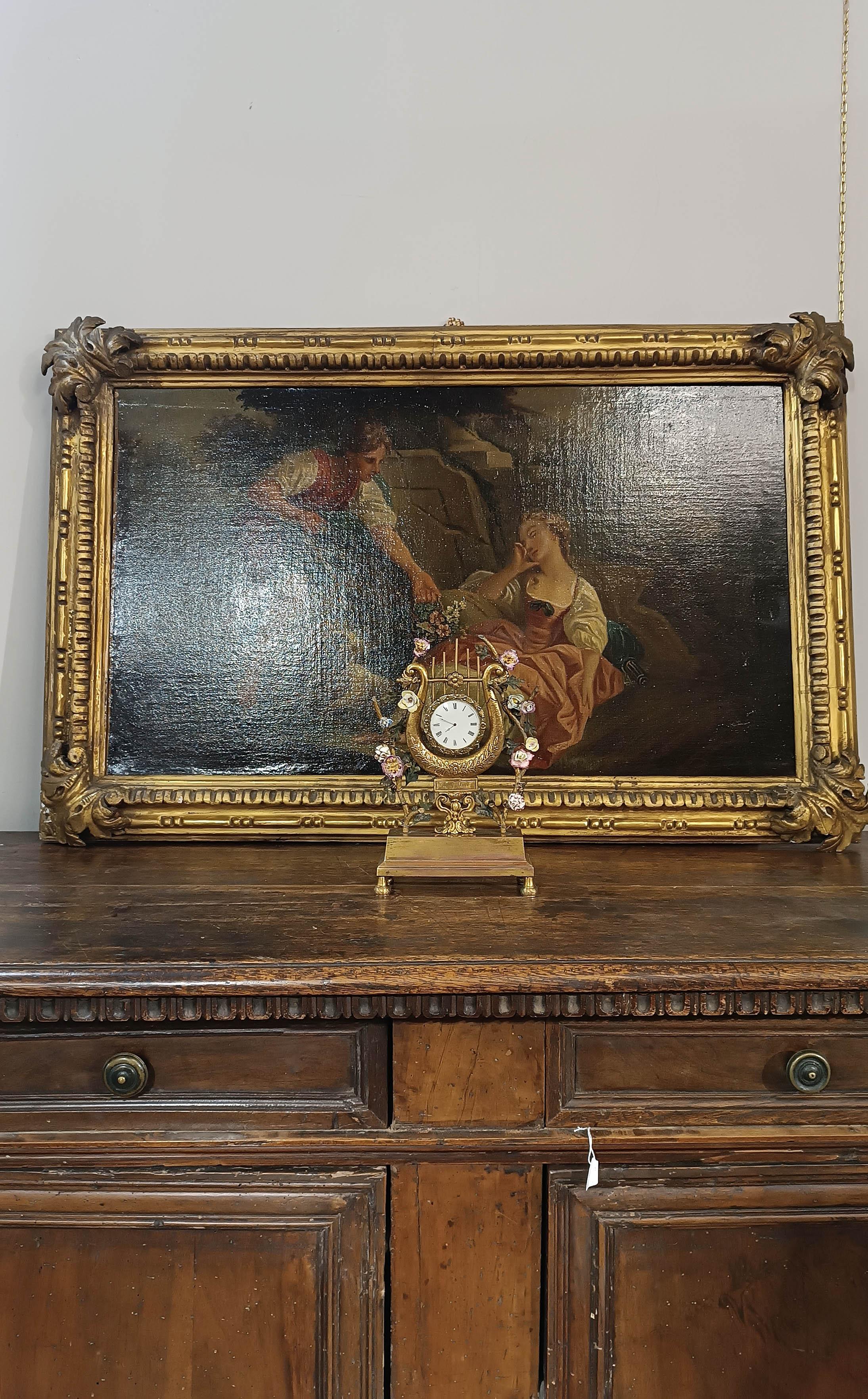 MID 19th CENTURY NAPOLEON III LIRE PENDULUM in vendita 2