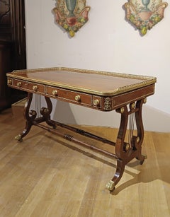 MID-19th CENTURY NAPOLEON III VENEERED WRITING DESK
