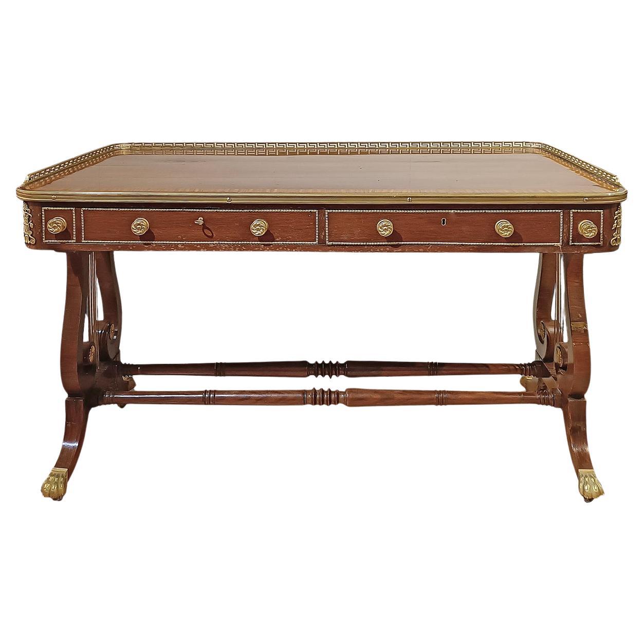 MITTEL-19. JAHRHUNDERT NAPOLEON III SCHREIBSTUHL MIT FURNIER