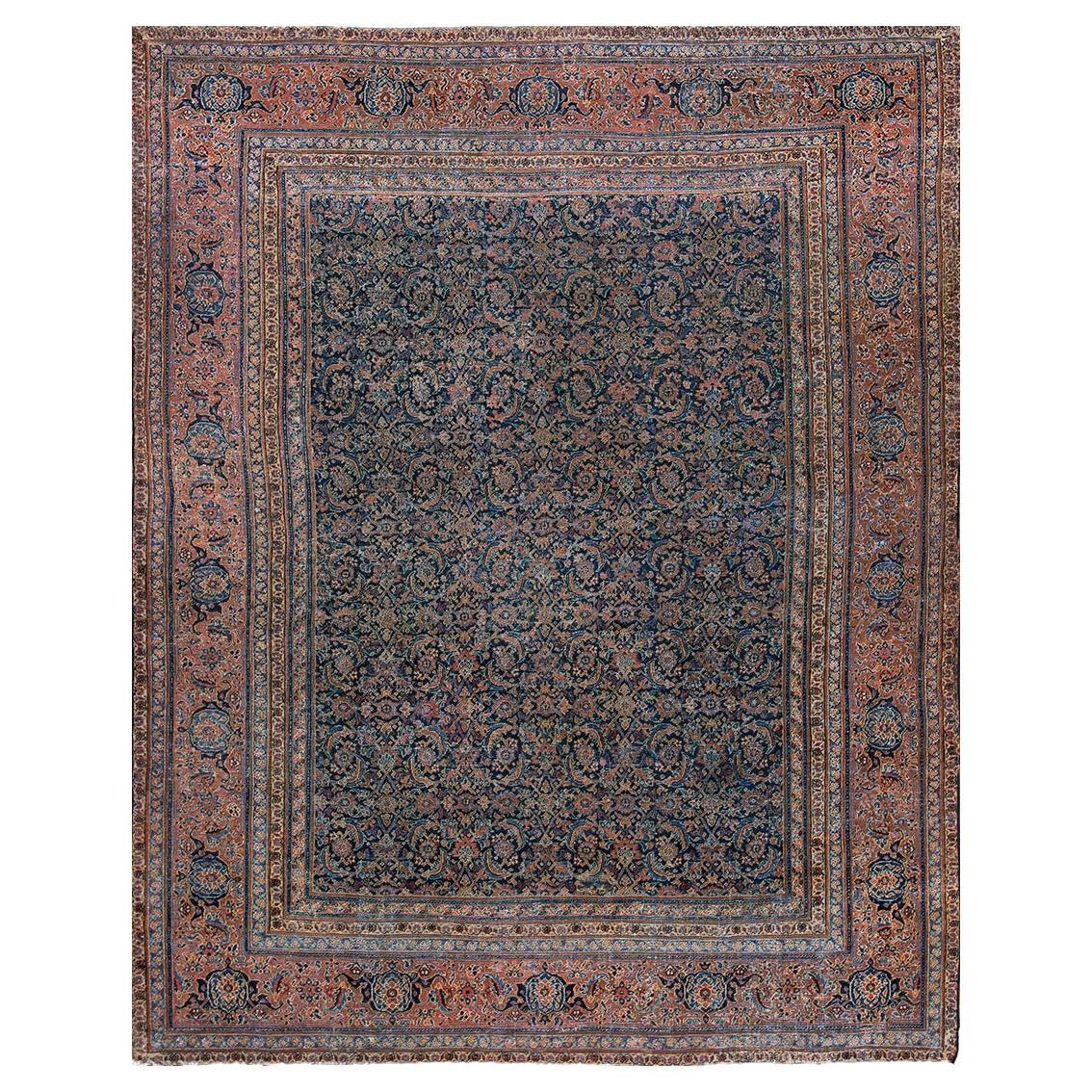 Mitte des 19. Jahrhunderts N.E. Persischer Herat-Teppich ( 6'3" x 7'10" - 191 x 239 ) im Angebot