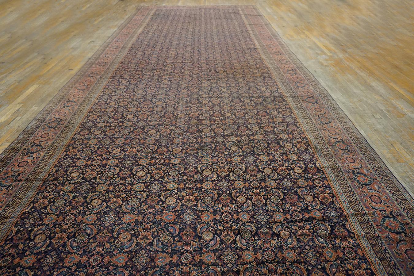 Hand-Knotted Mid 19th Century N.E. Persian Herat Carpet ( 8'6'' x 22'6'' - 260 x 685 ) For Sale