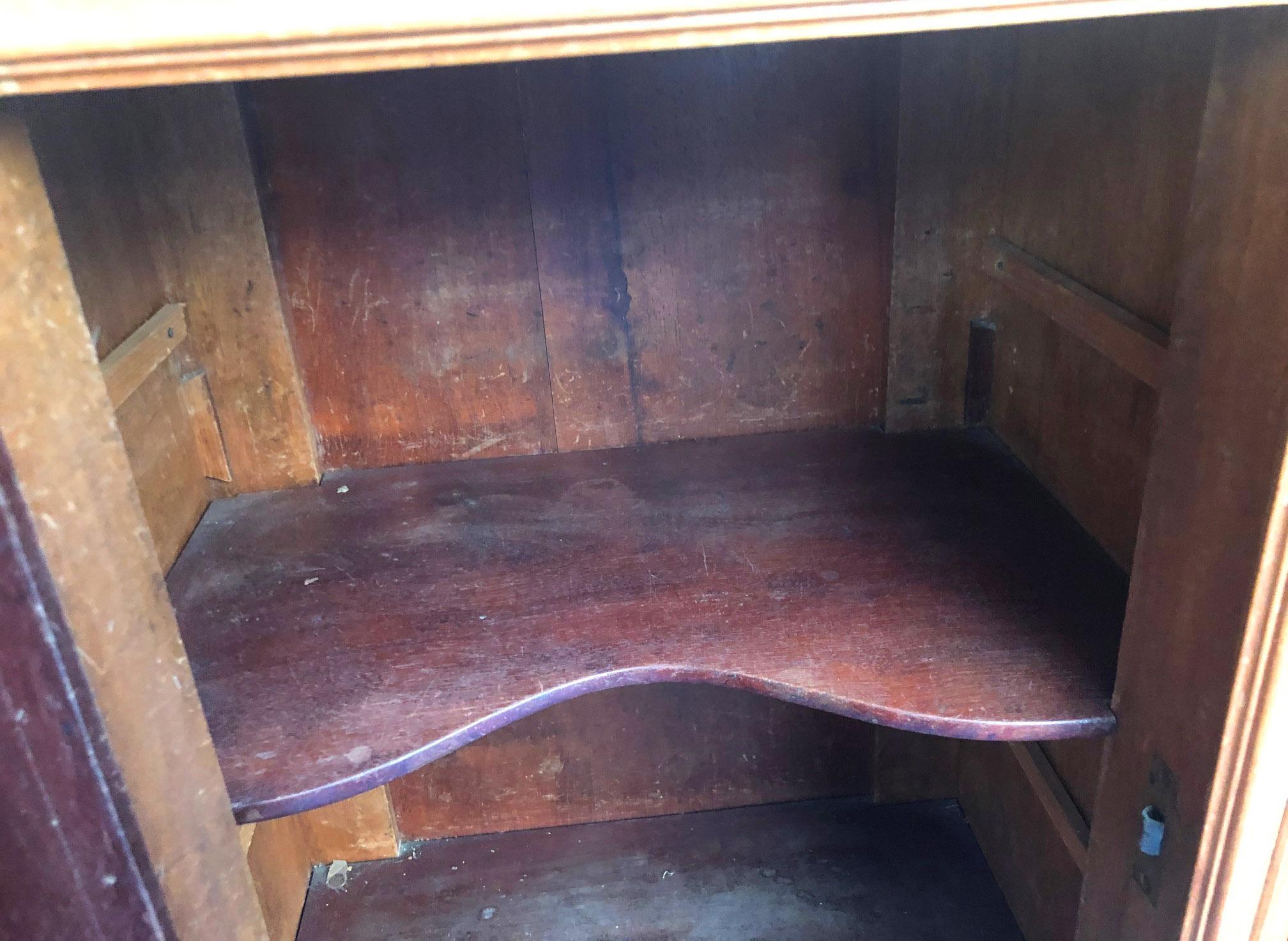 19th Century Pair Nightstands with Black Marble in Maple Rarity