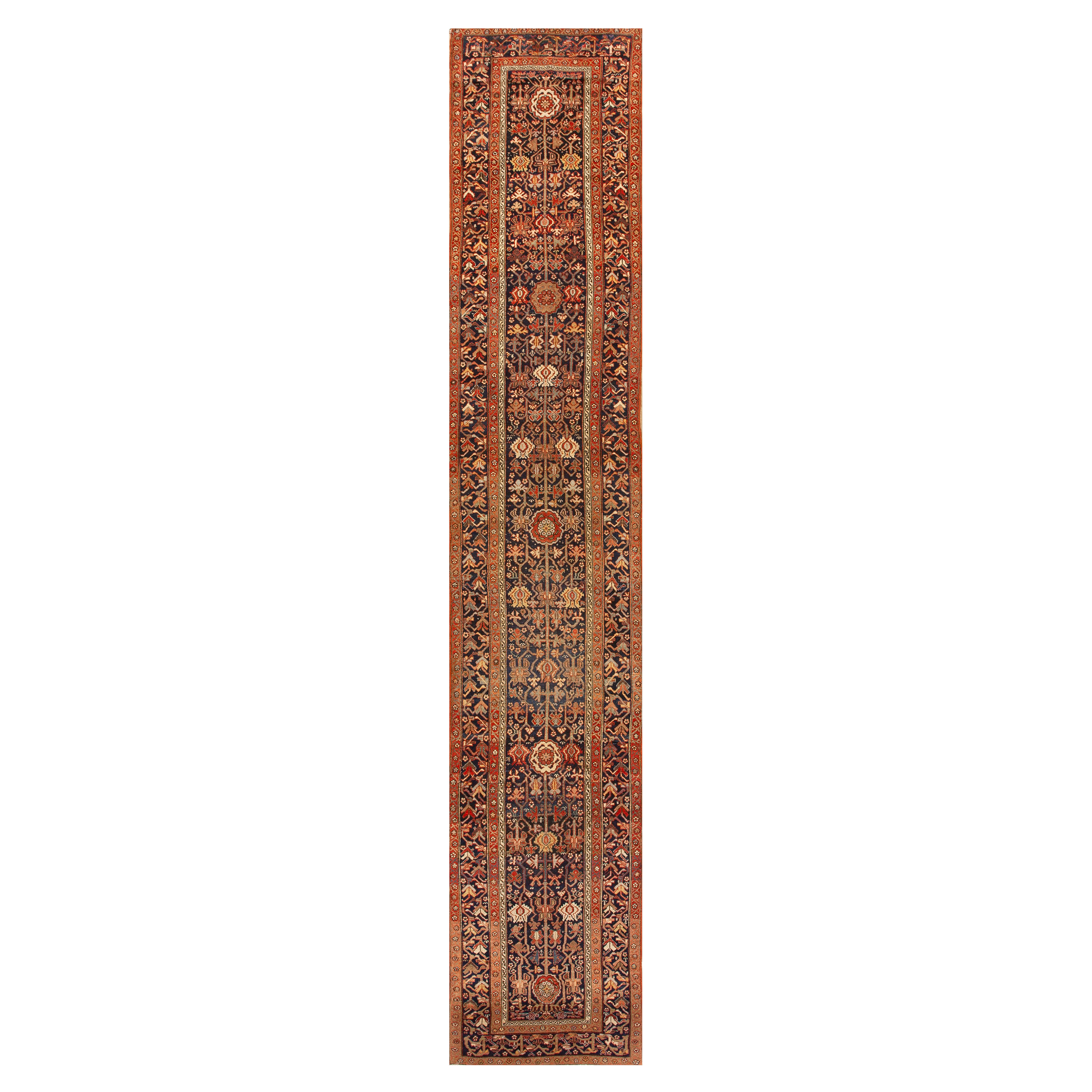 Milieu du 19ème siècle N.W. Tapis persan ( 3'4'' x  17'5'' - 102 x 532 )